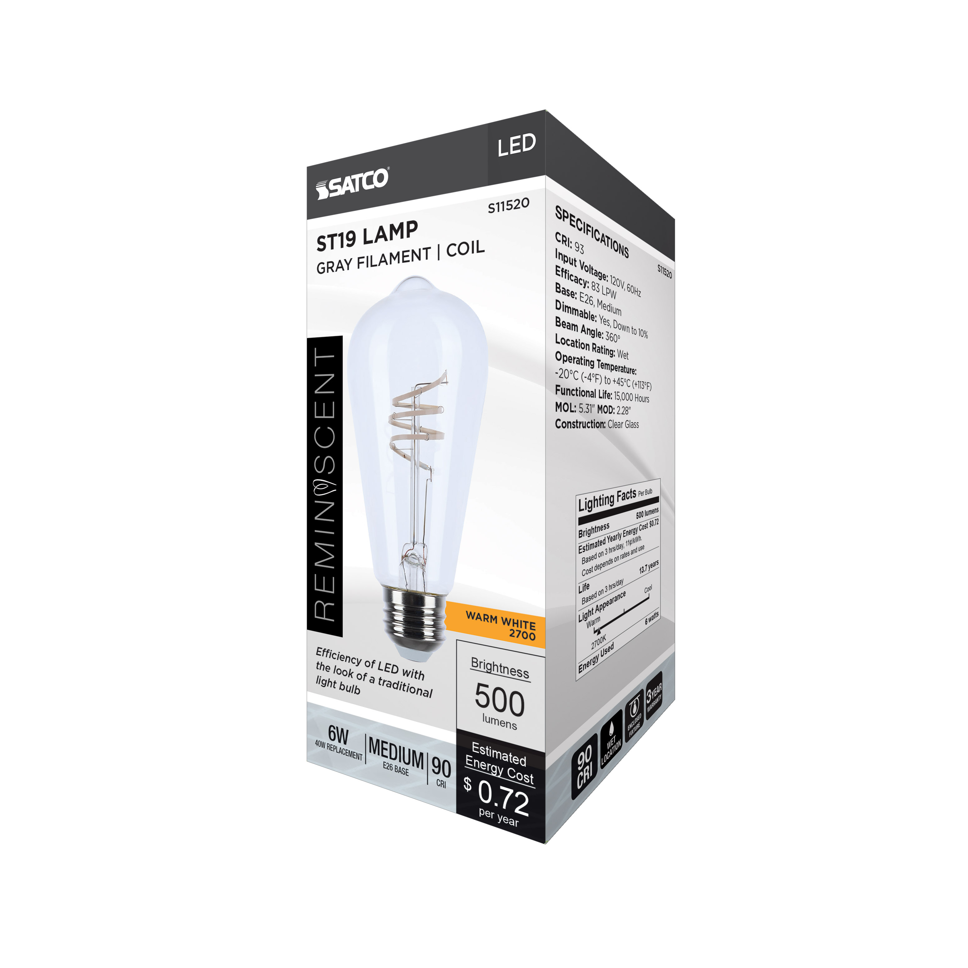 6ST19/CL/LED-GF/COIL/927/120V - S11520