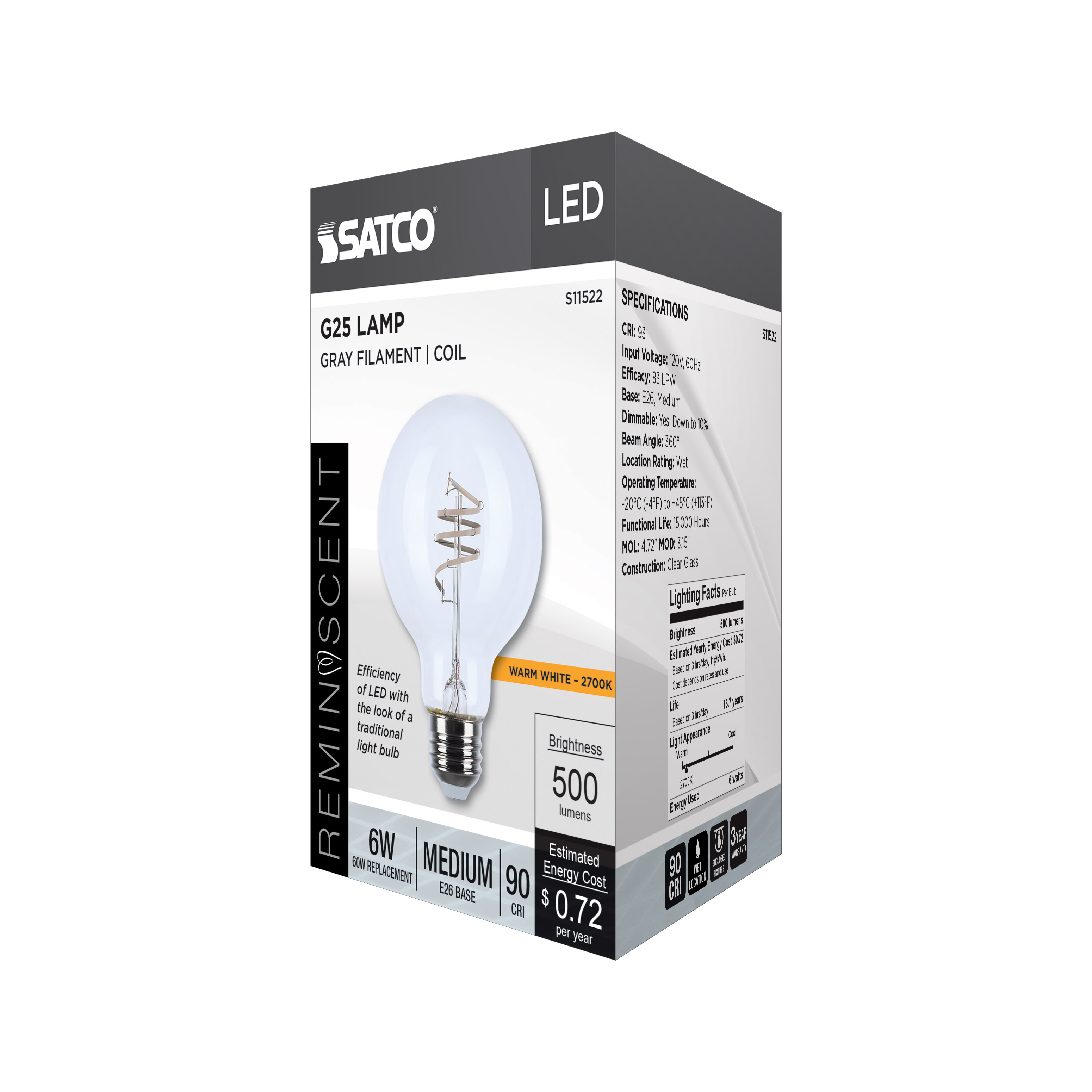 6G25/CL/LED-GF/COIL/927/120V - S11522