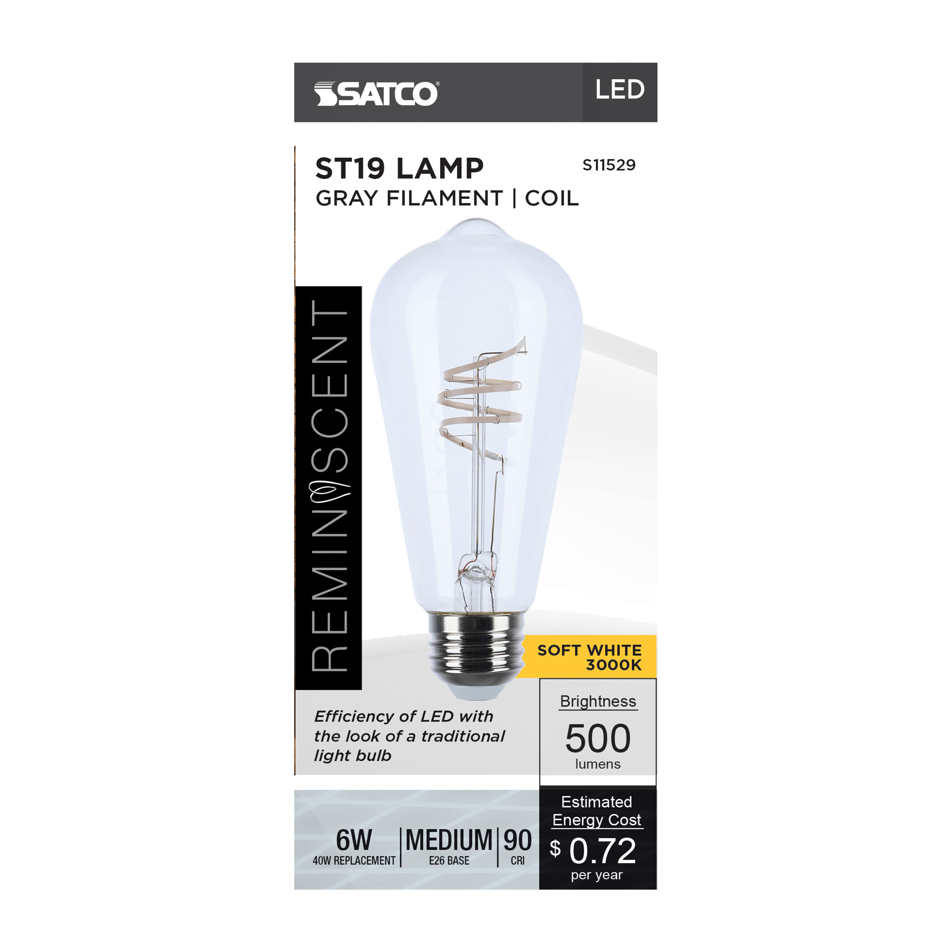 6ST19/CL/LED-GF/COIL/930/E26 - S11529