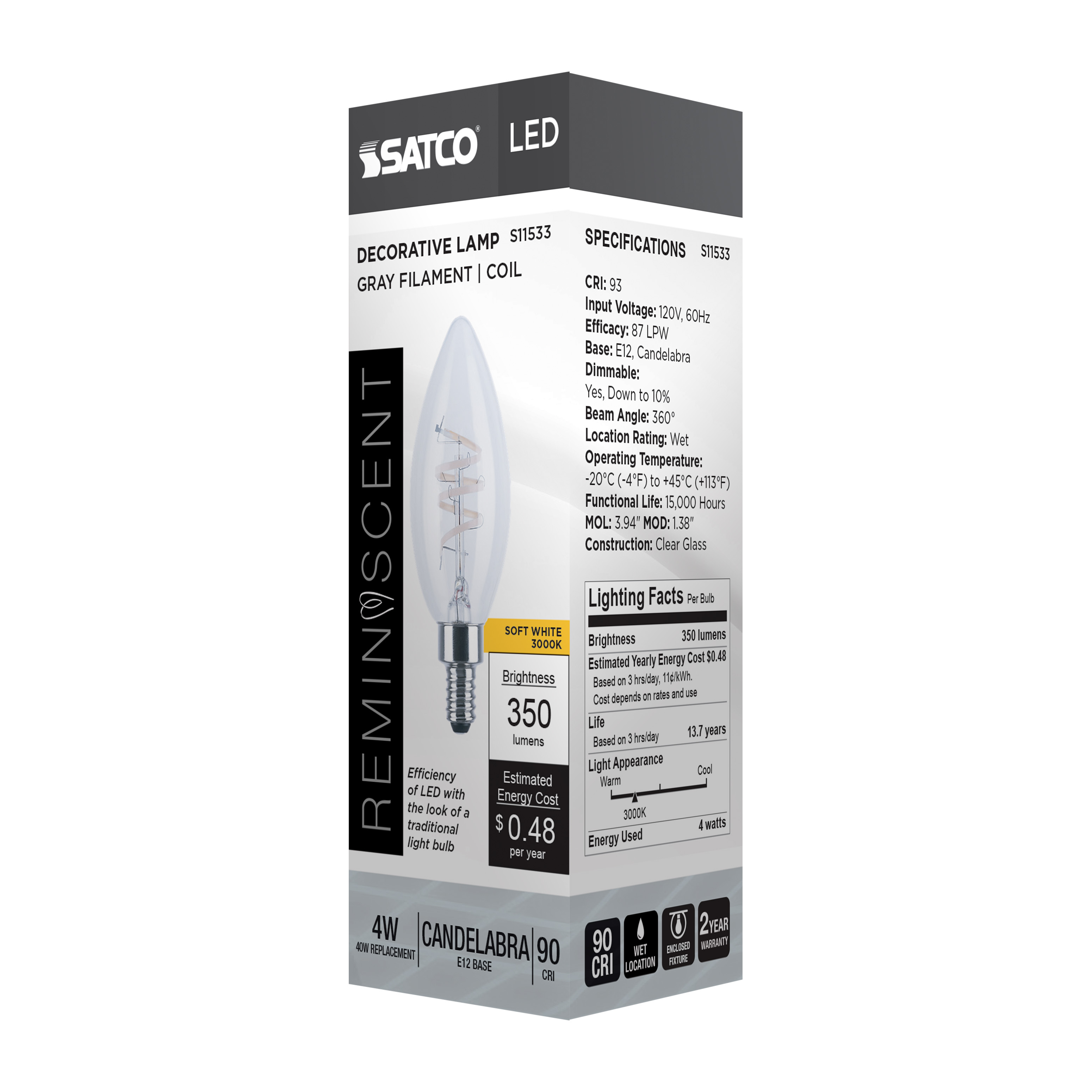 4B11/CL/LED-GF/COIL/930/E12 - S11533