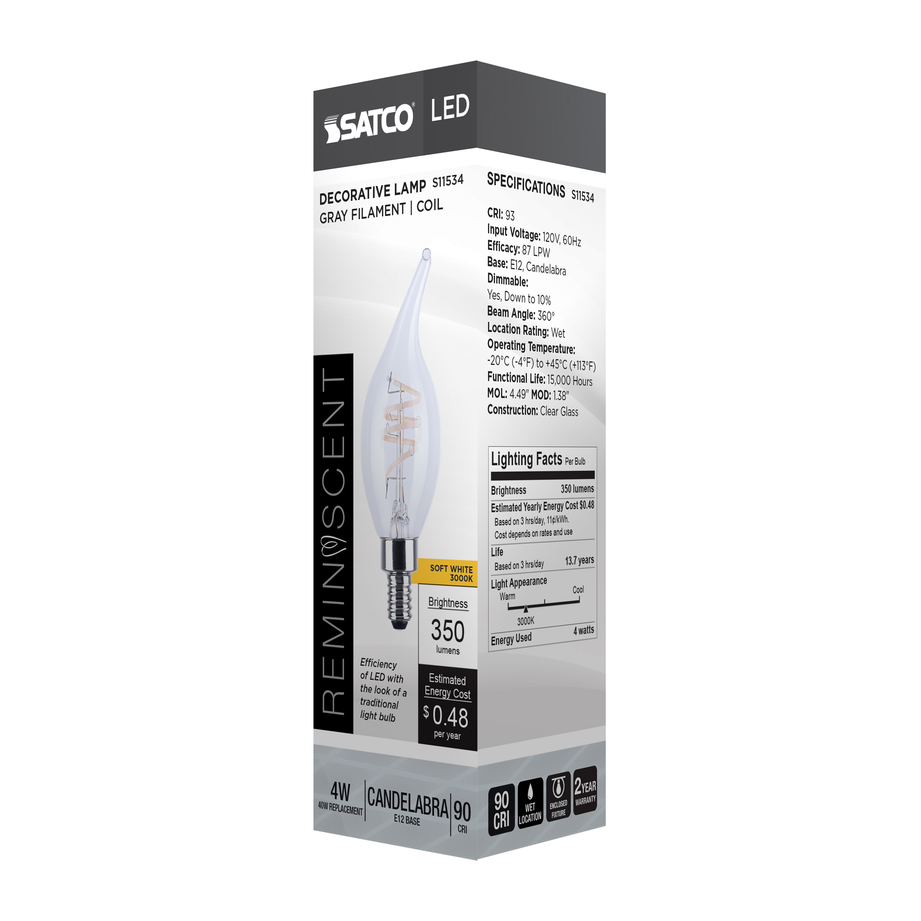 4CA11/CL/LED-GF/COIL/930/E12 - S11534