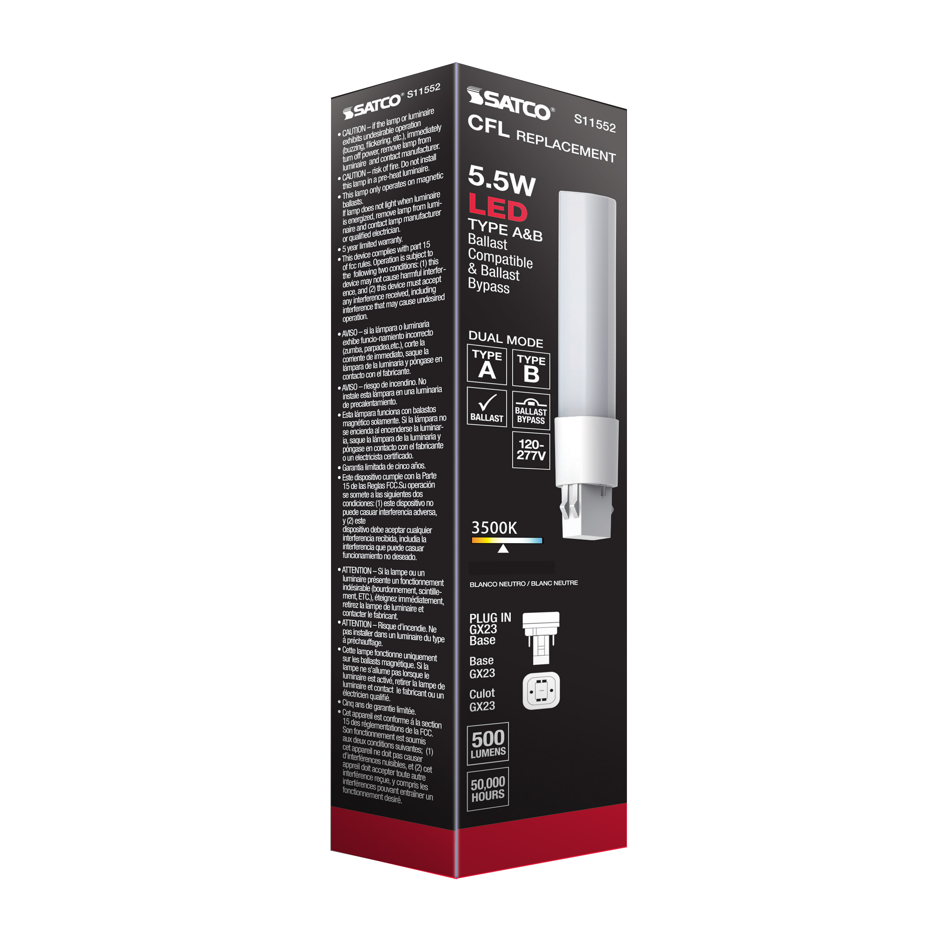 5.5W/LED/CFL/835/2P/DUAL - S11552