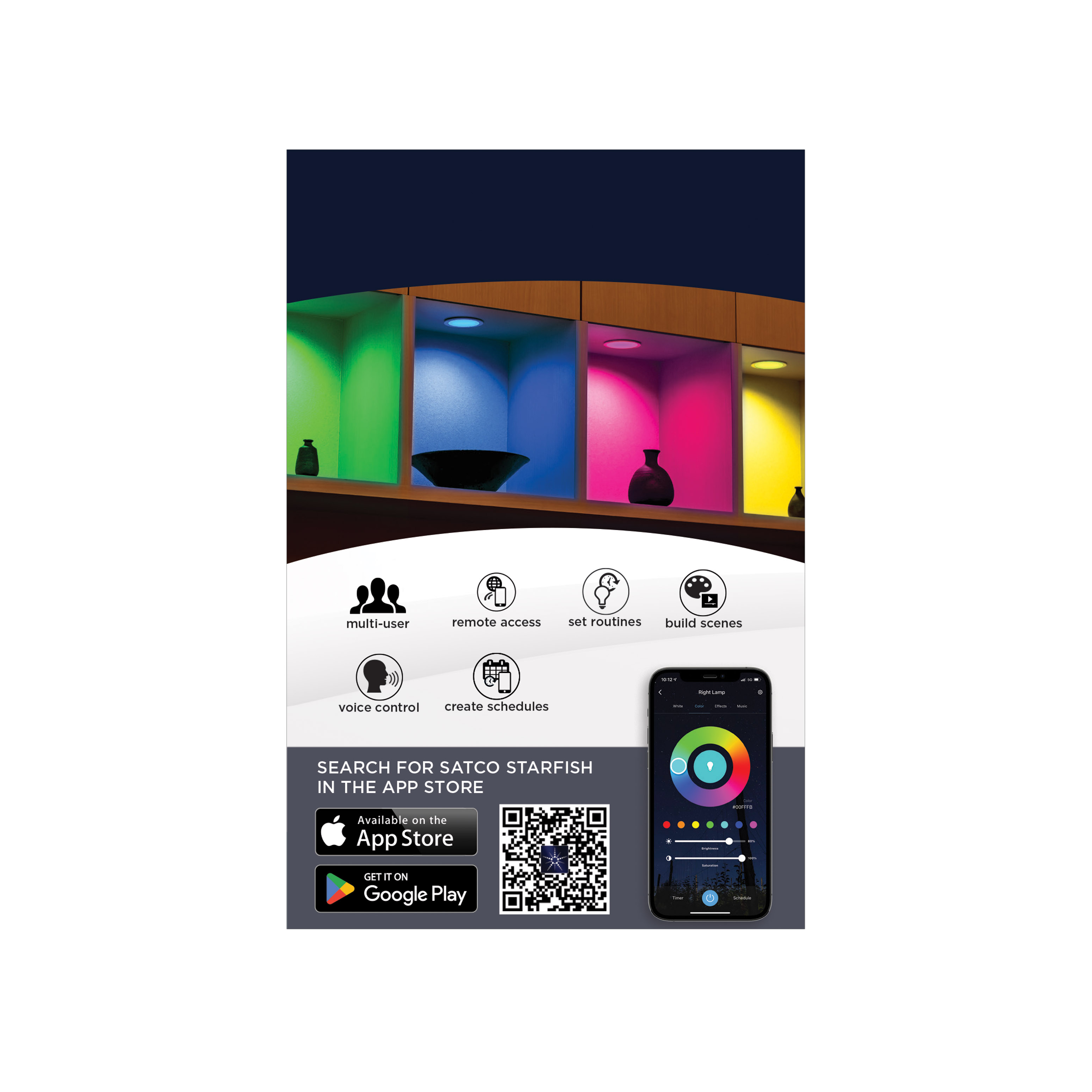 9WLED/DW/4/RGBTW/SQ/WH - S11561