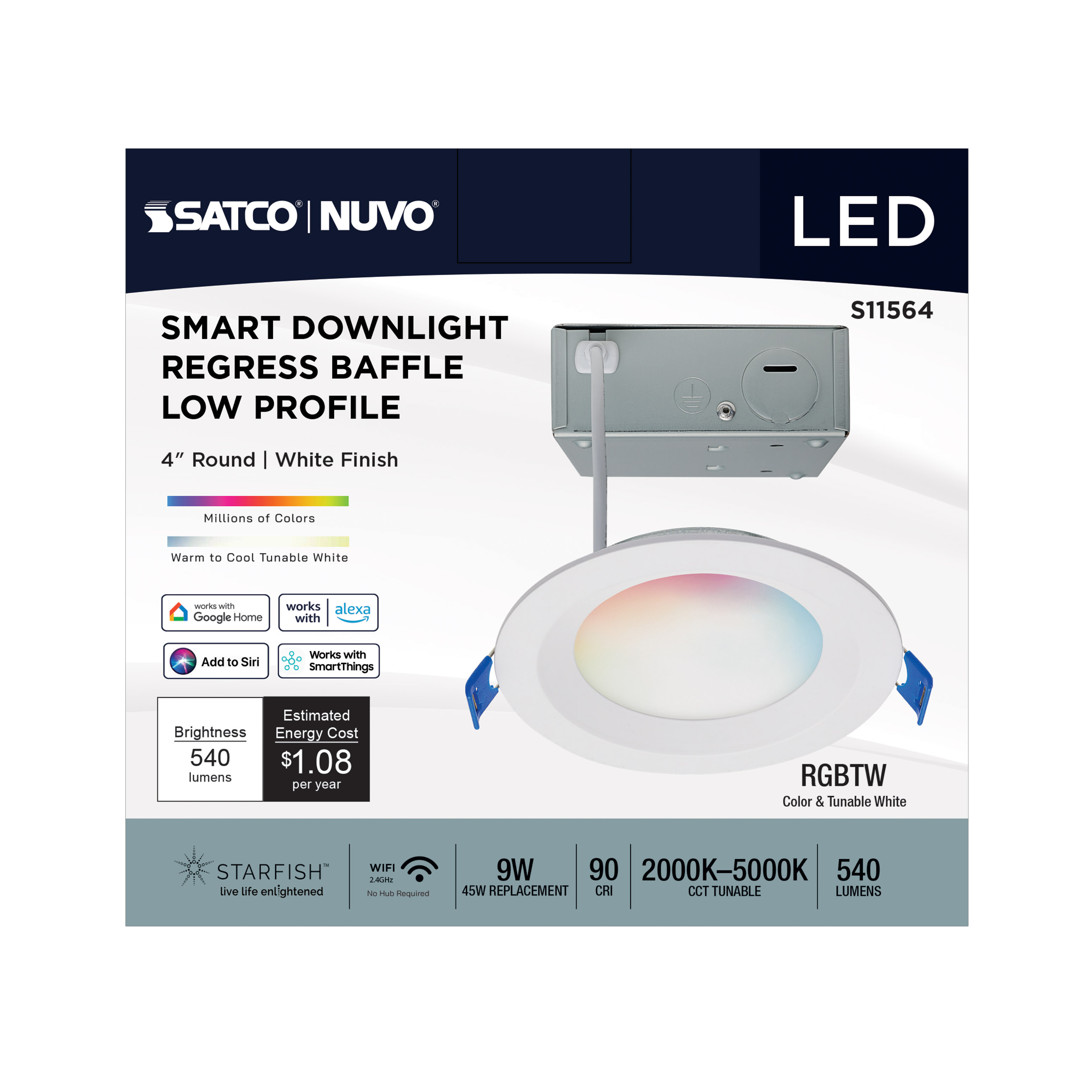 9WLED/DW/4/RGBTW/RND/RD/WH - S11564