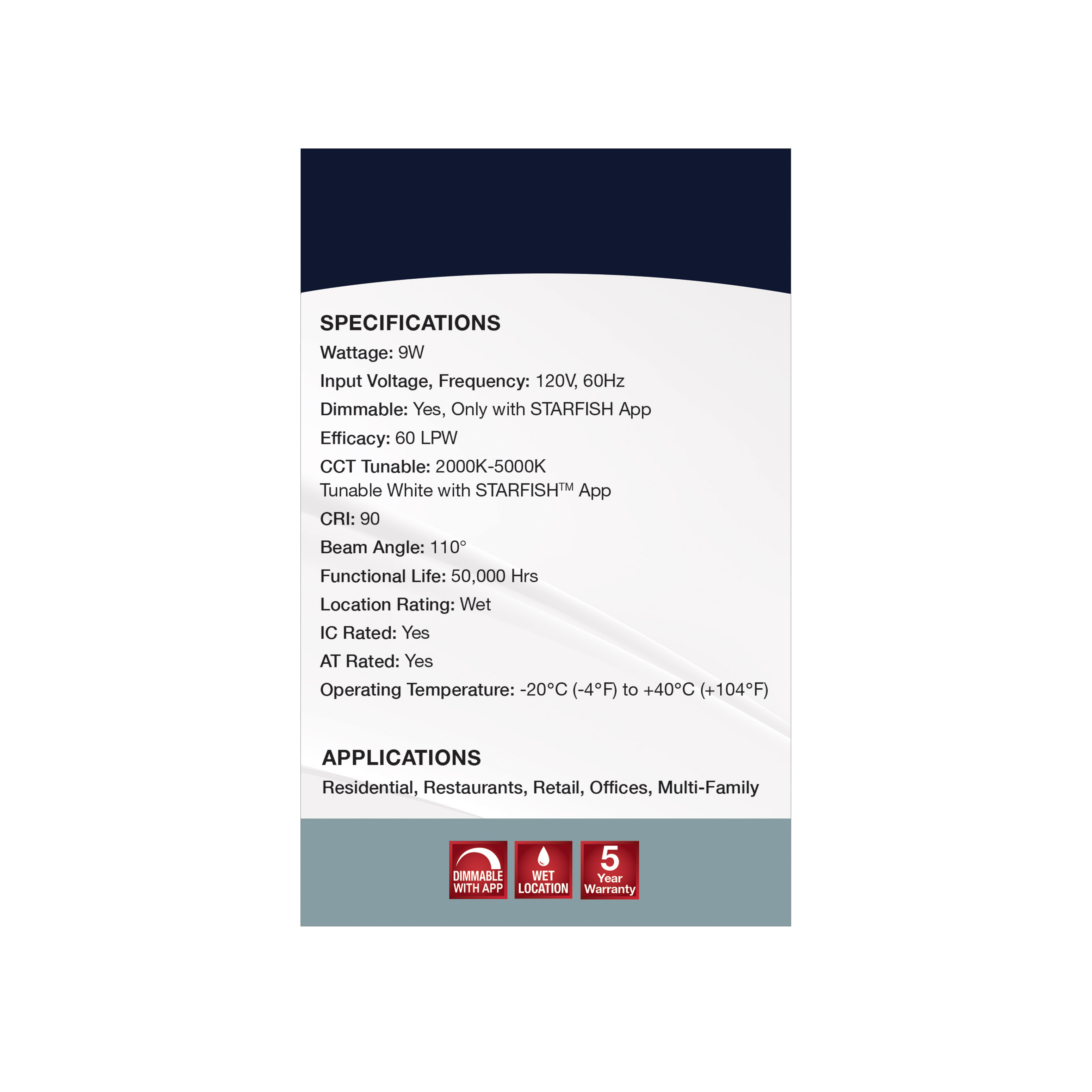 9WLED/DW/4/RGBTW/RND/RD/WH - S11564