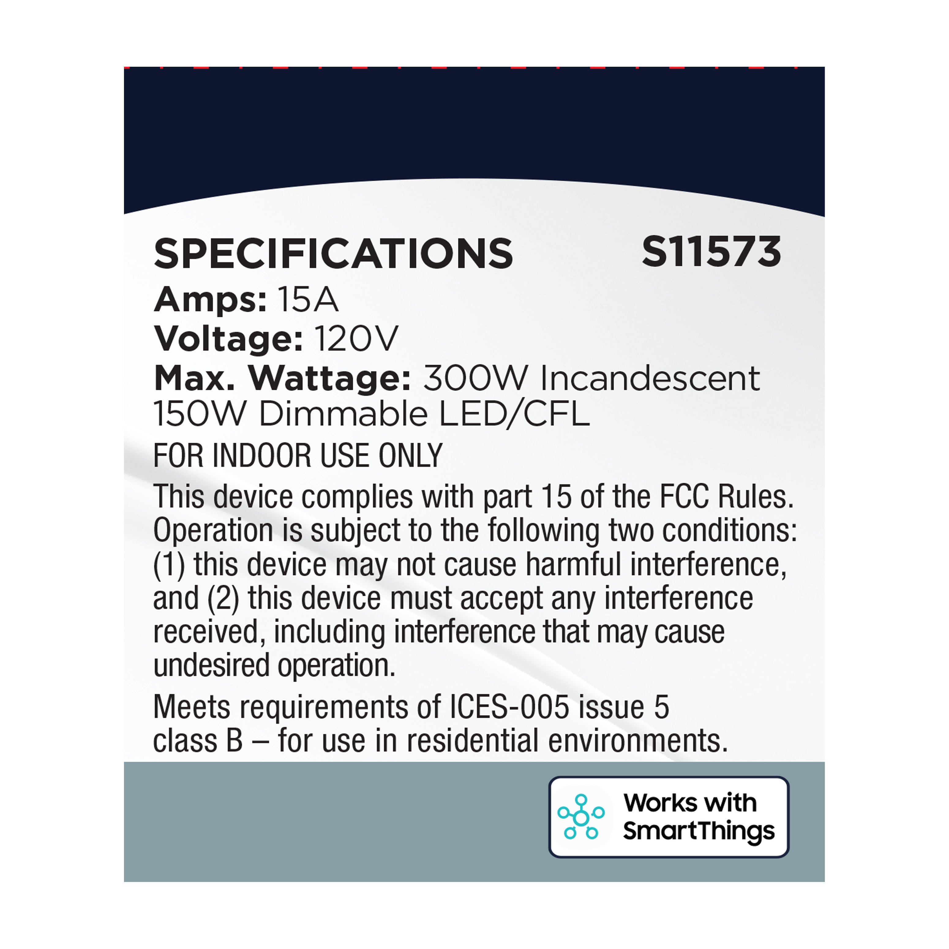 15A SMART DIM PLUG/SF - S11573
