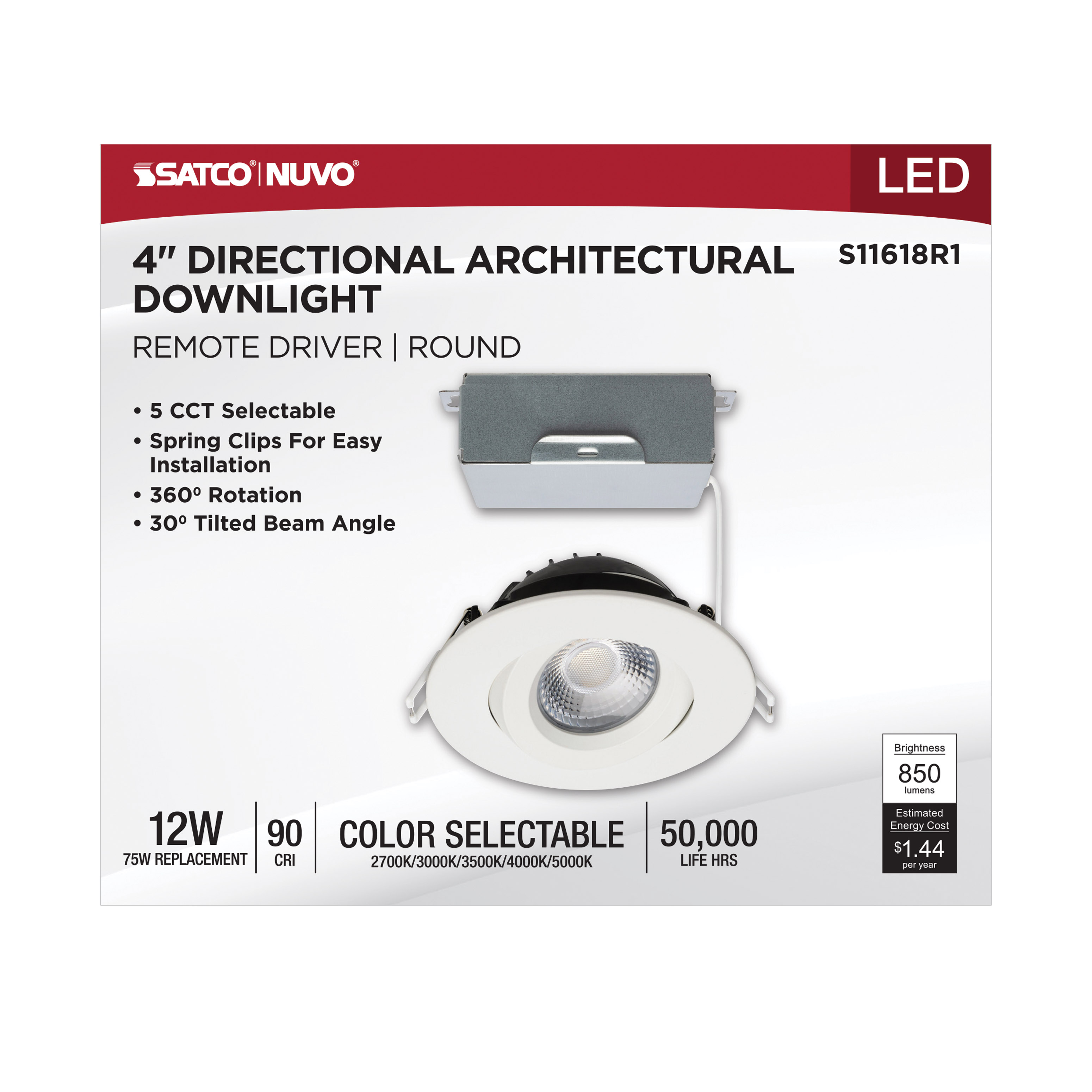 12W/DW/GBL/4/CCT/RND/RD/WH - S11618R1