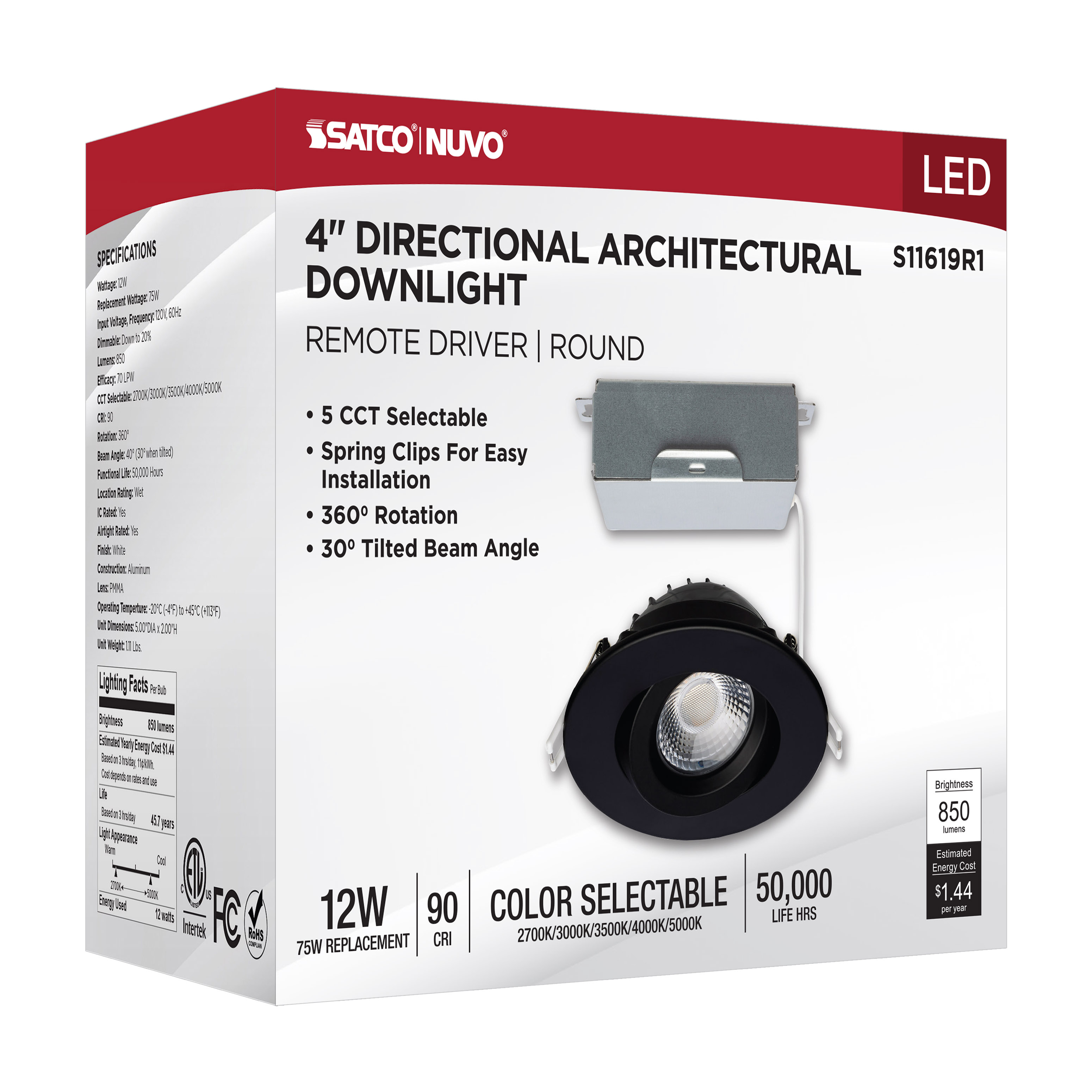 12W/DW/GBL/4/CCT/RND/RD/BK - S11619R1