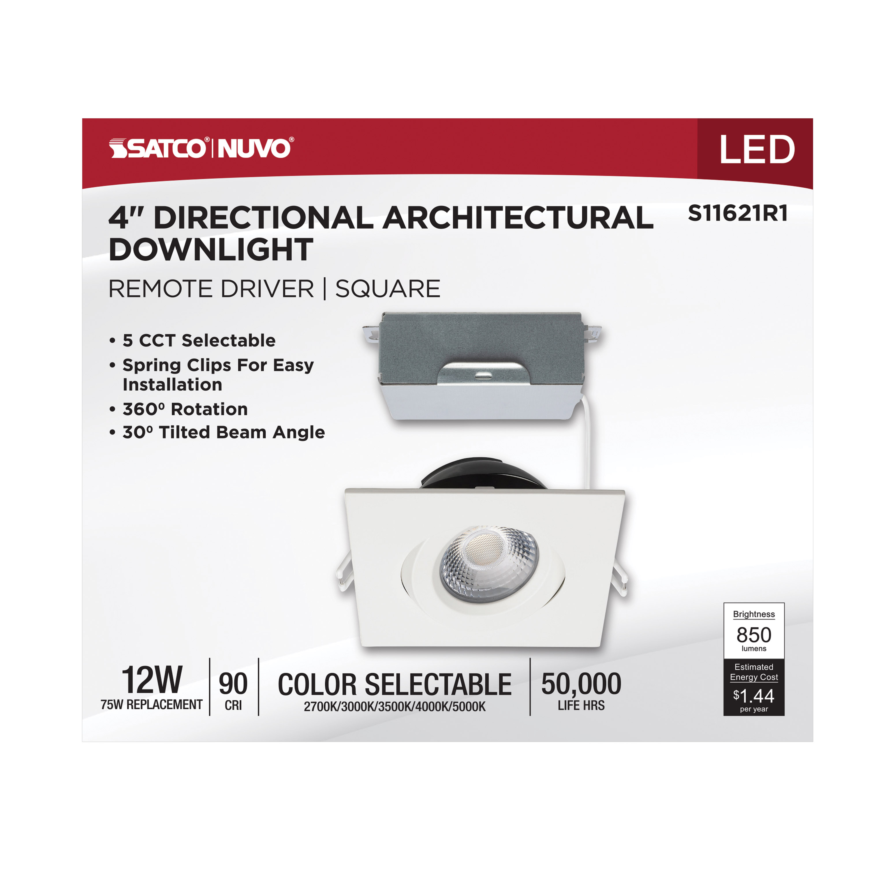 12W/DW/GBL/4/CCT/SQ/RD/WH - S11621R1