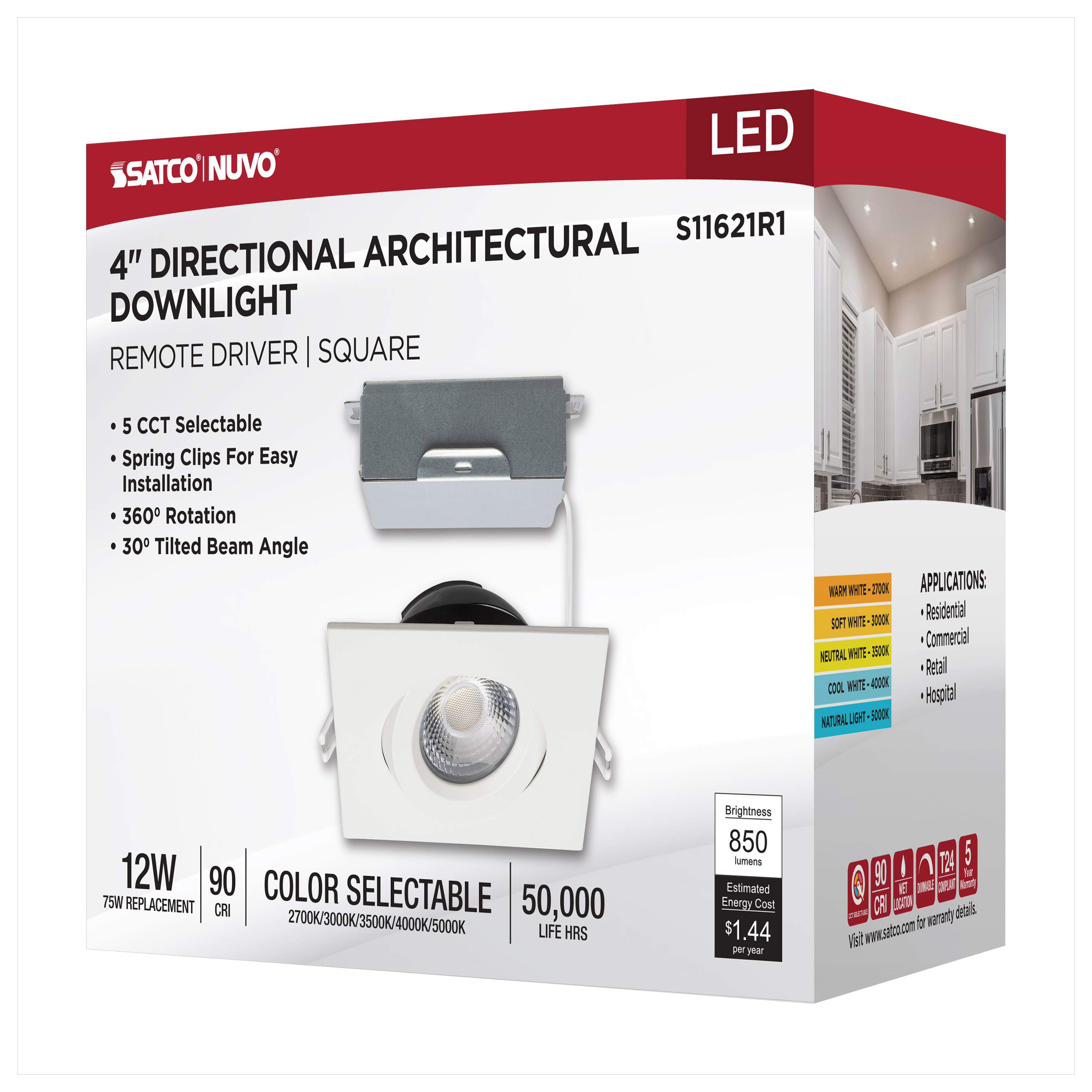 12W/DW/GBL/4/CCT/SQ/RD/WH - S11621R1