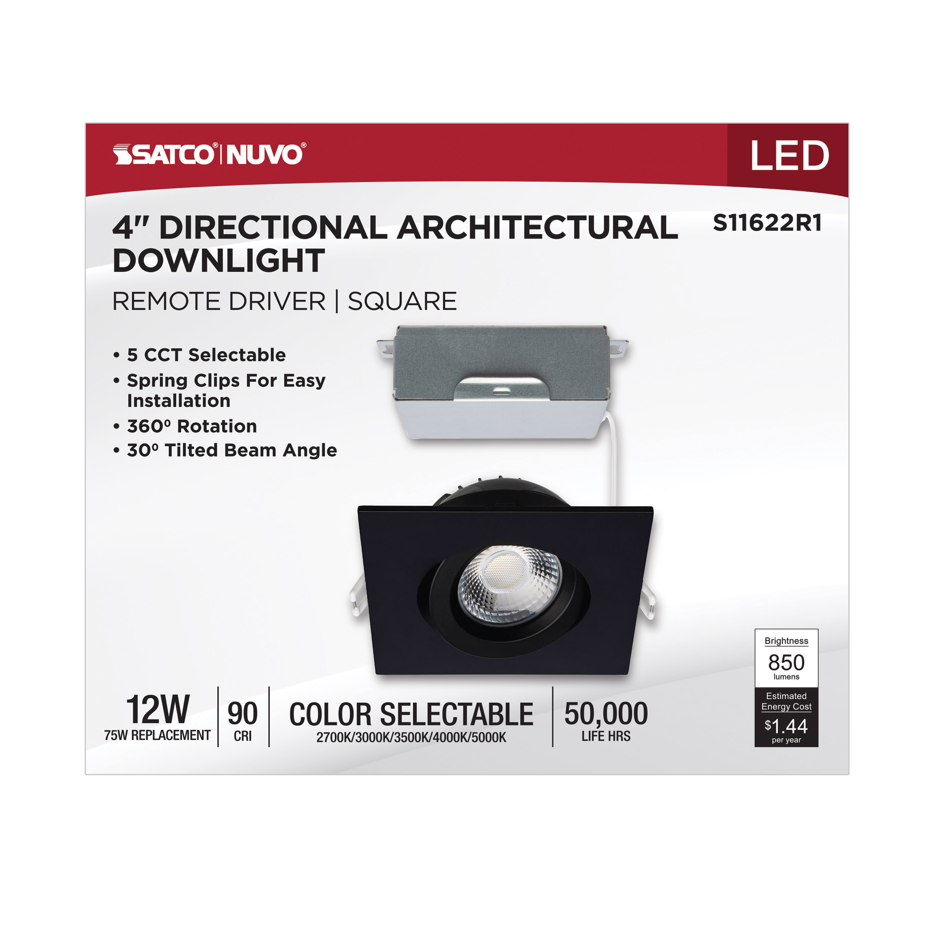 12W/DW/GBL/4/CCT/SQ/RD/BK - S11622R1