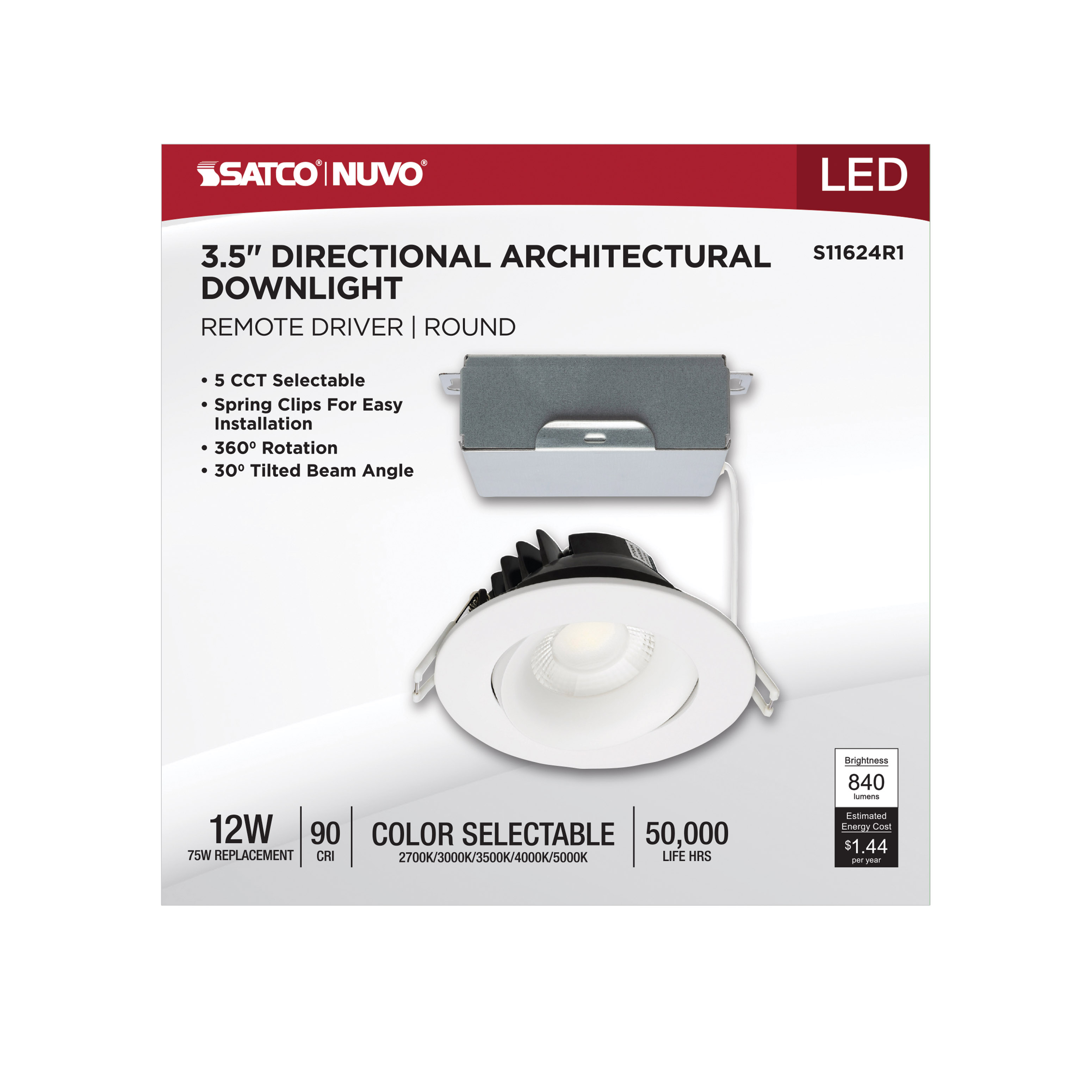 12W/DW/GBL/3.5/CCT/RND/RD/WH - S11624R1