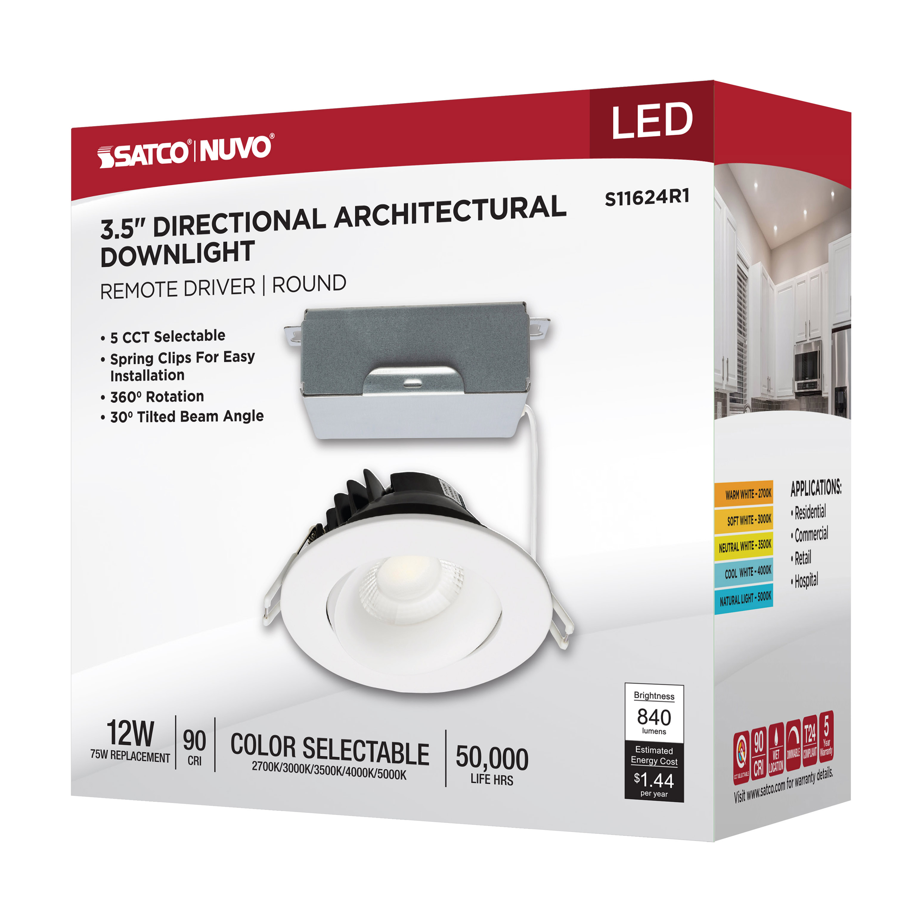 12W/DW/GBL/3.5/CCT/RND/RD/WH - S11624R1