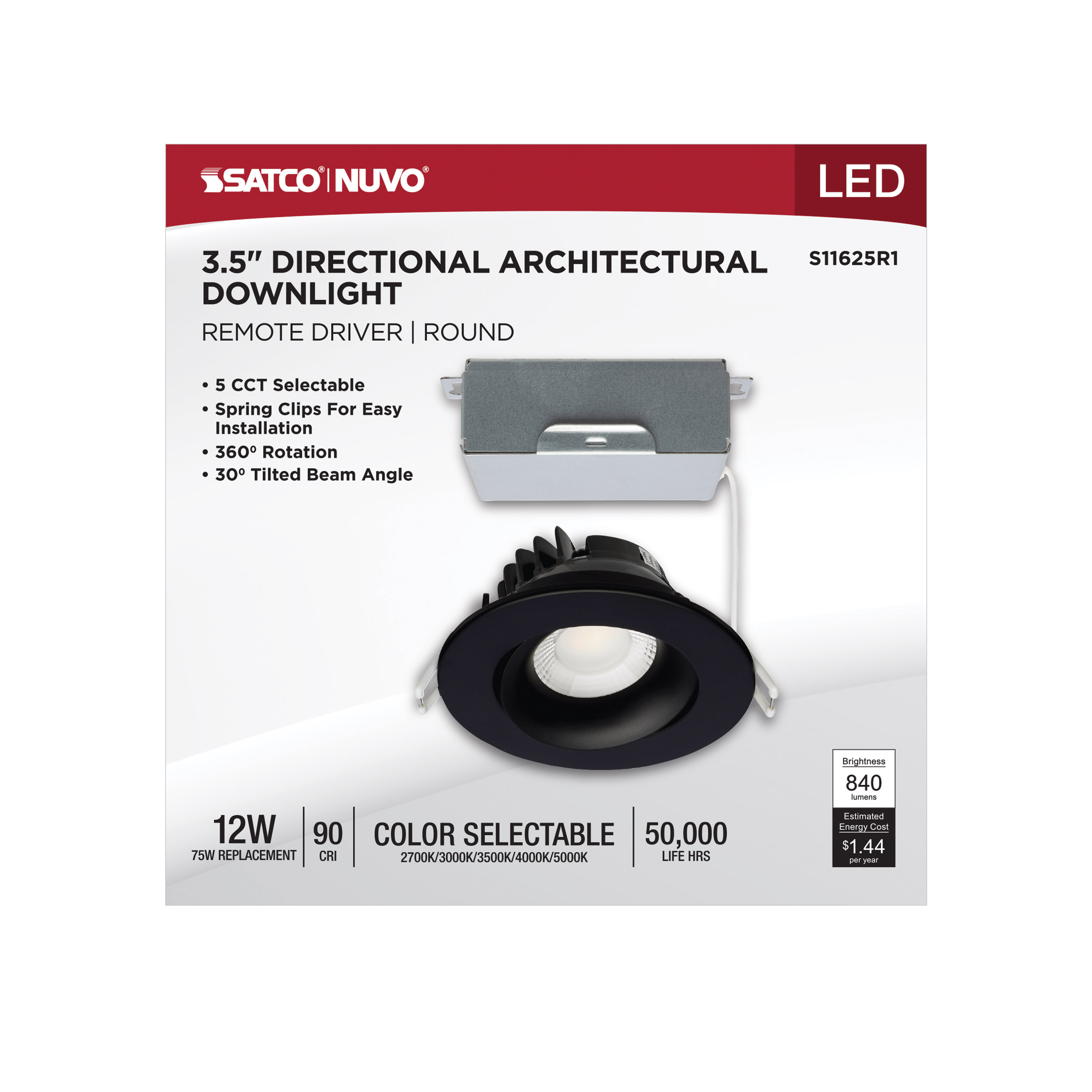 12W/DW/GBL/3.5/CCT/RND/RD/BK - S11625R1