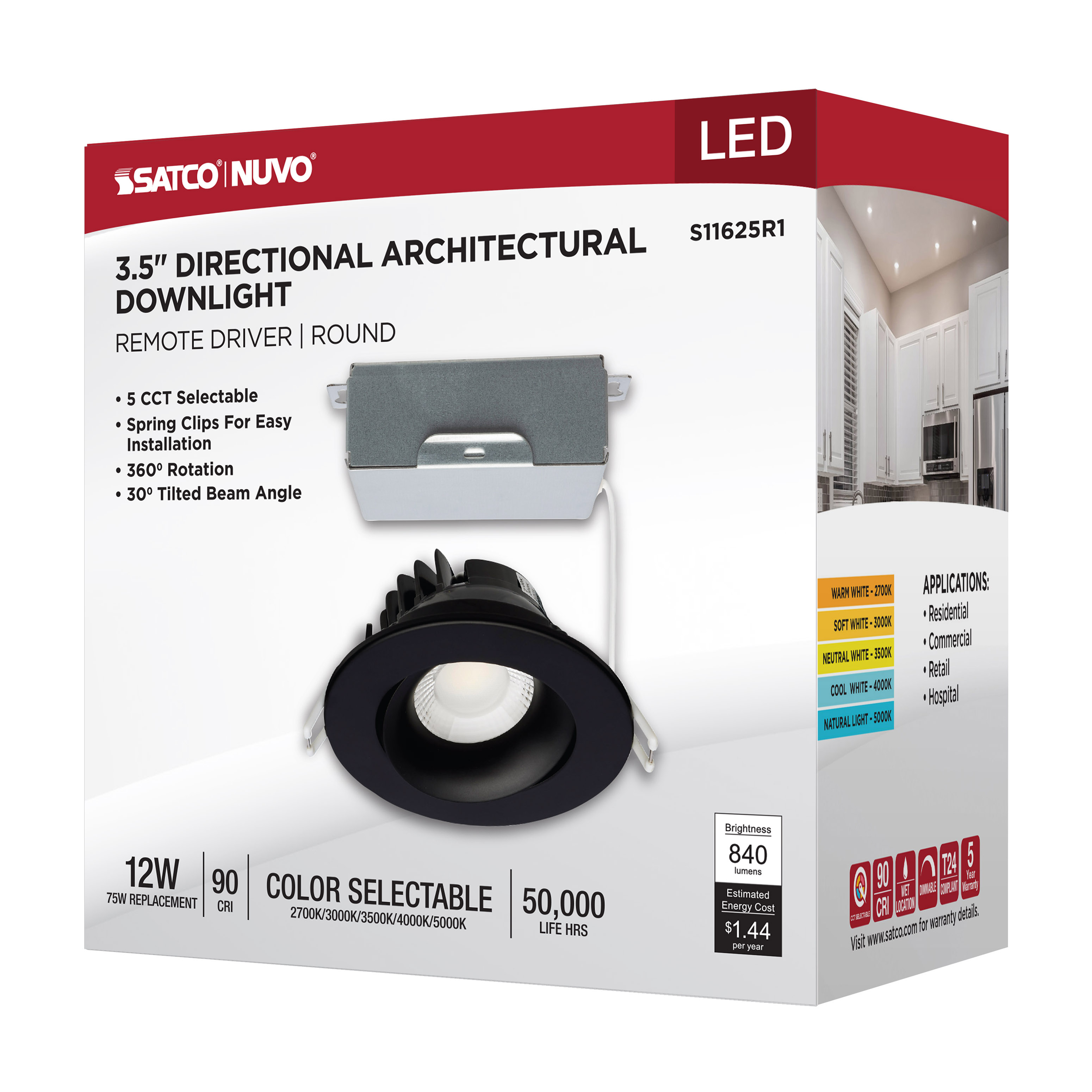 12W/DW/GBL/3.5/CCT/RND/RD/BK - S11625R1