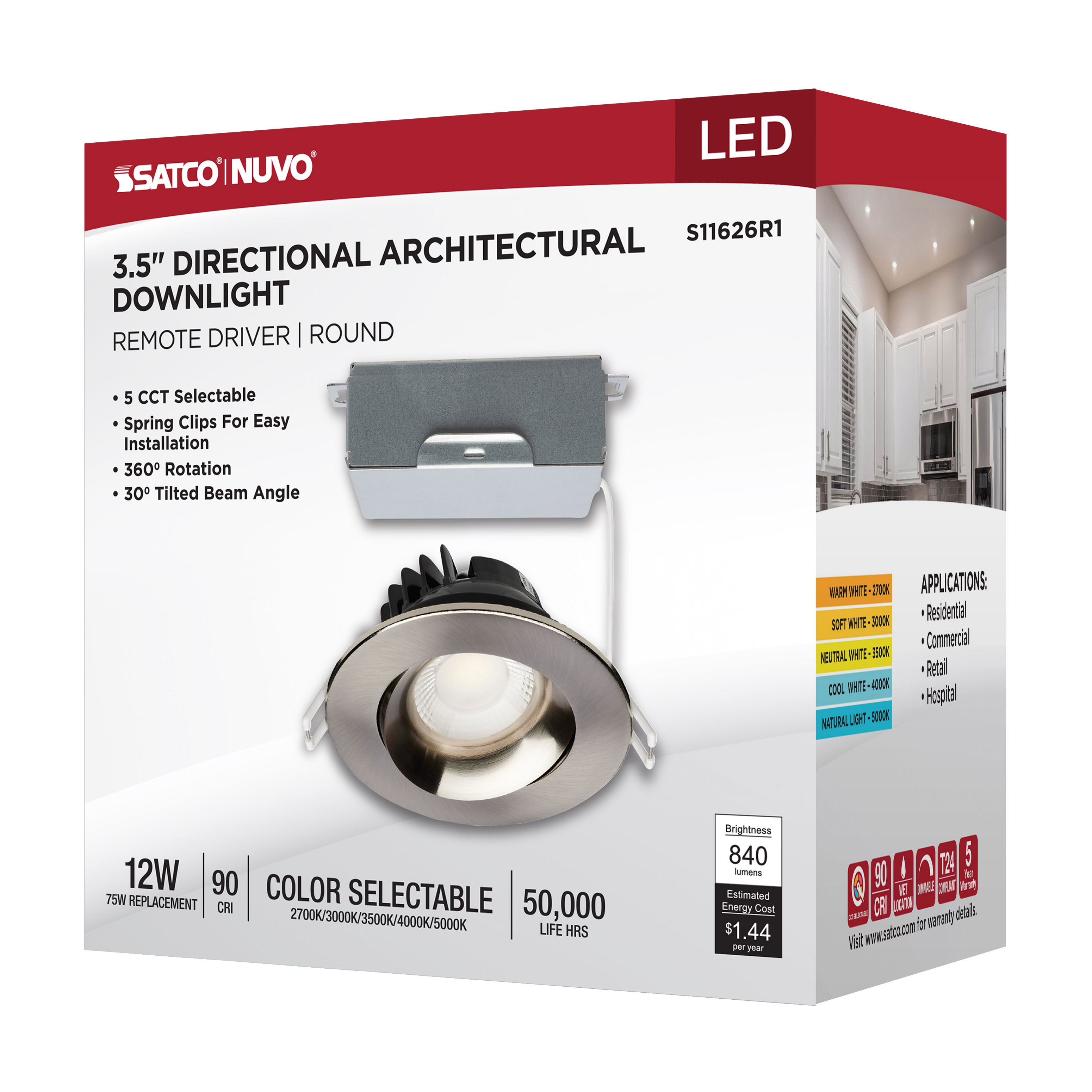 12W/DW/GBL/3.5/CCT/RND/RD/BN - S11626R1