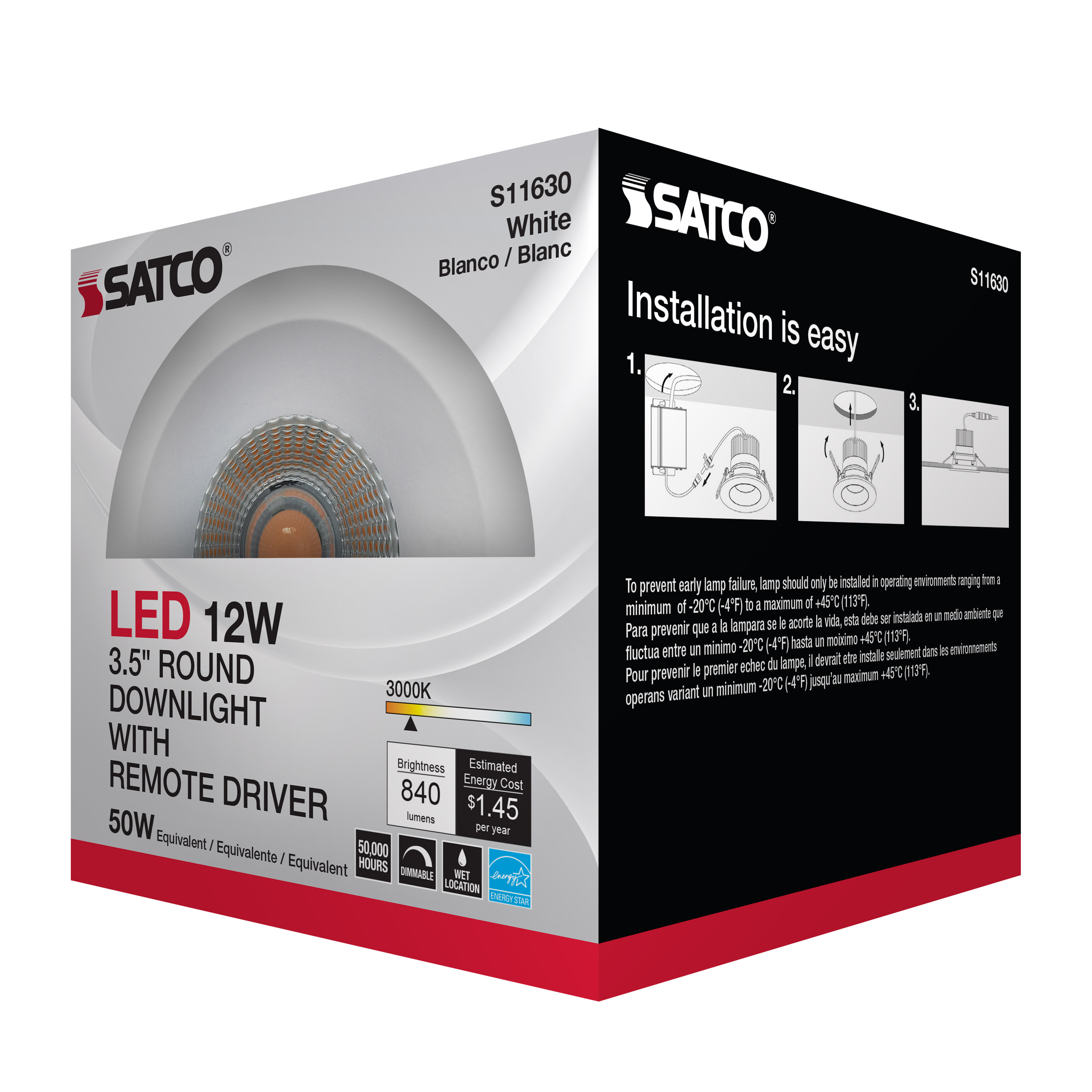 12WLED/DW/DNL3/930/RND/RD/WH - S11630