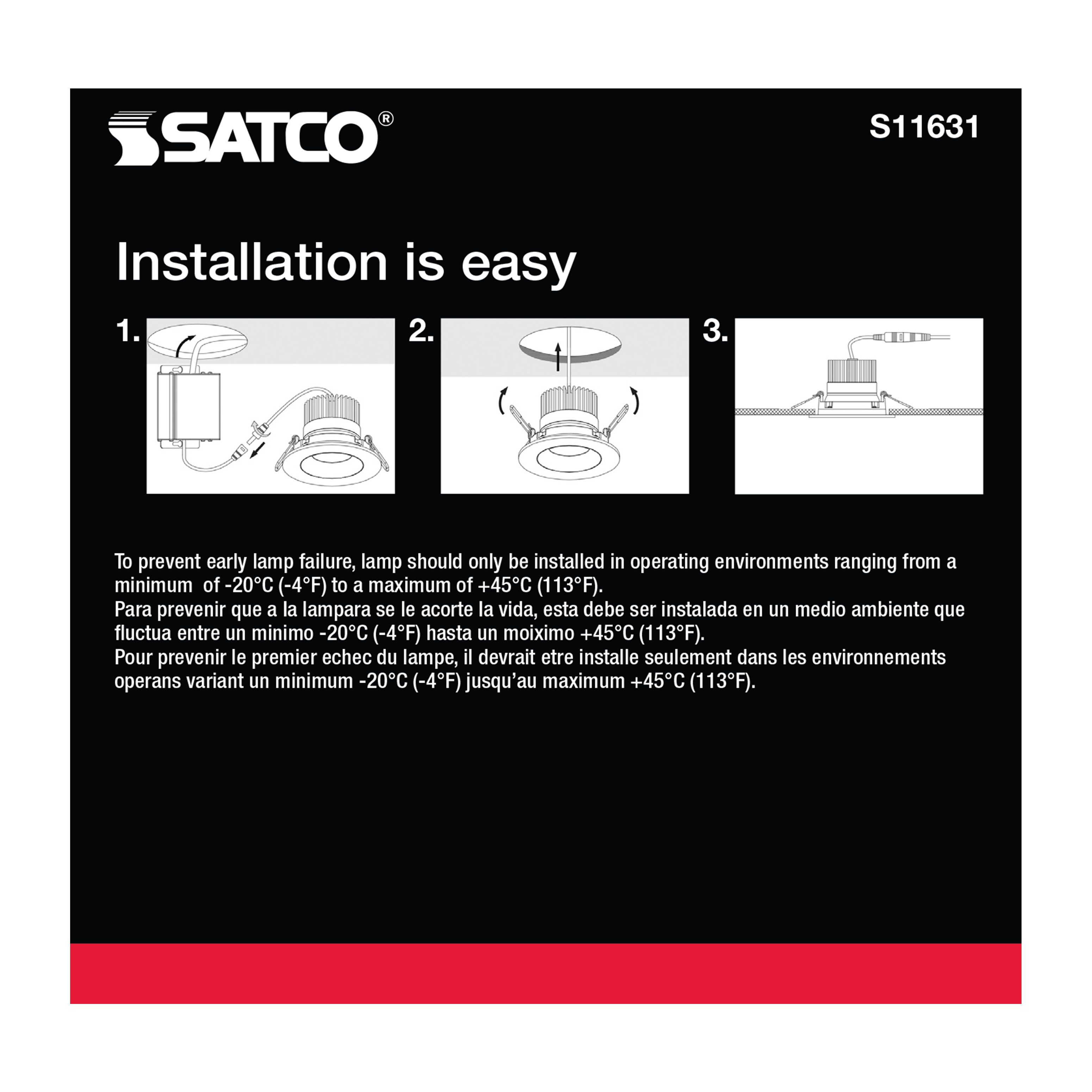 12WLED/DW/DNL3/930/RND/RD/BK - S11631