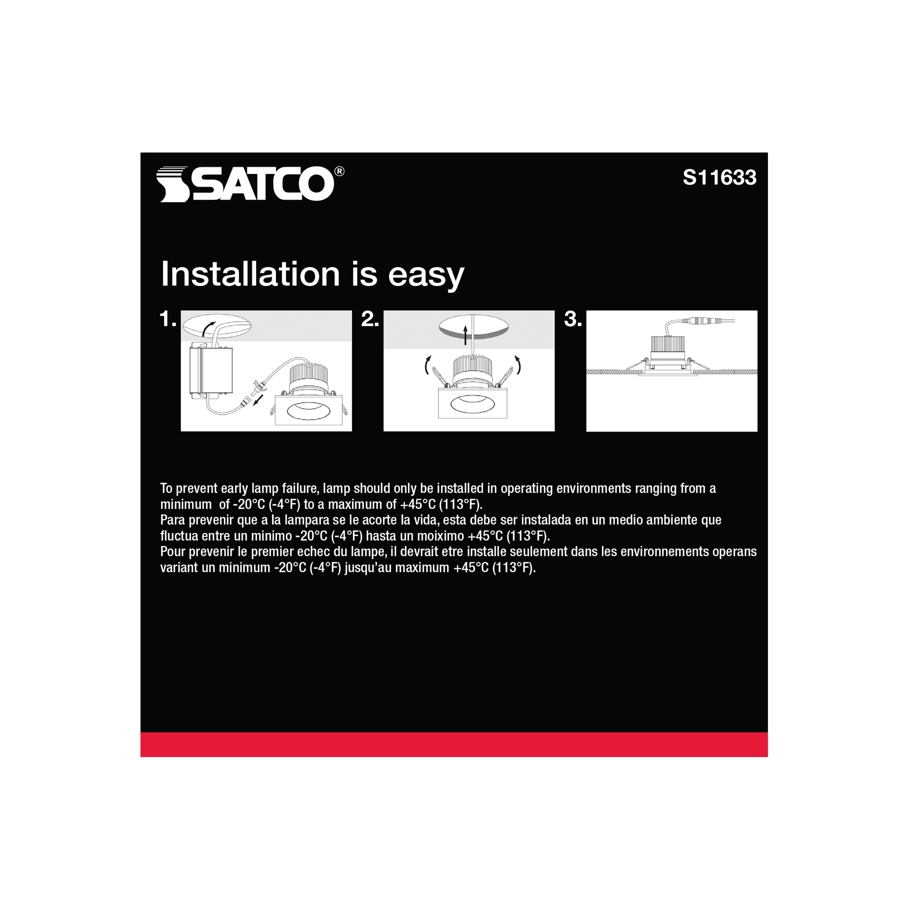 12WLED/DW/DNL3/930/SQ/RD/WH - S11633