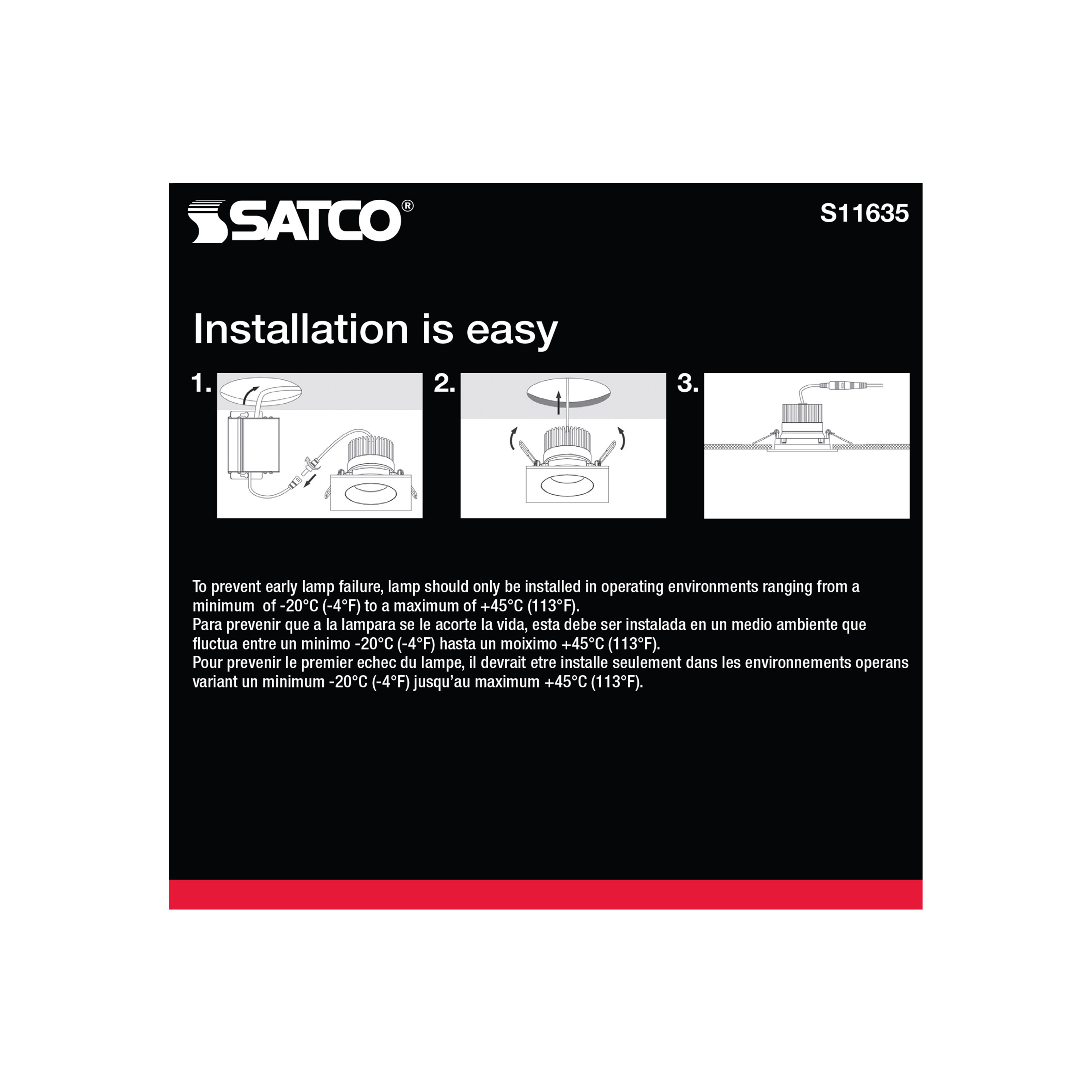 12WLED/DW/DNL3/930/SQ/RD/BN - S11635