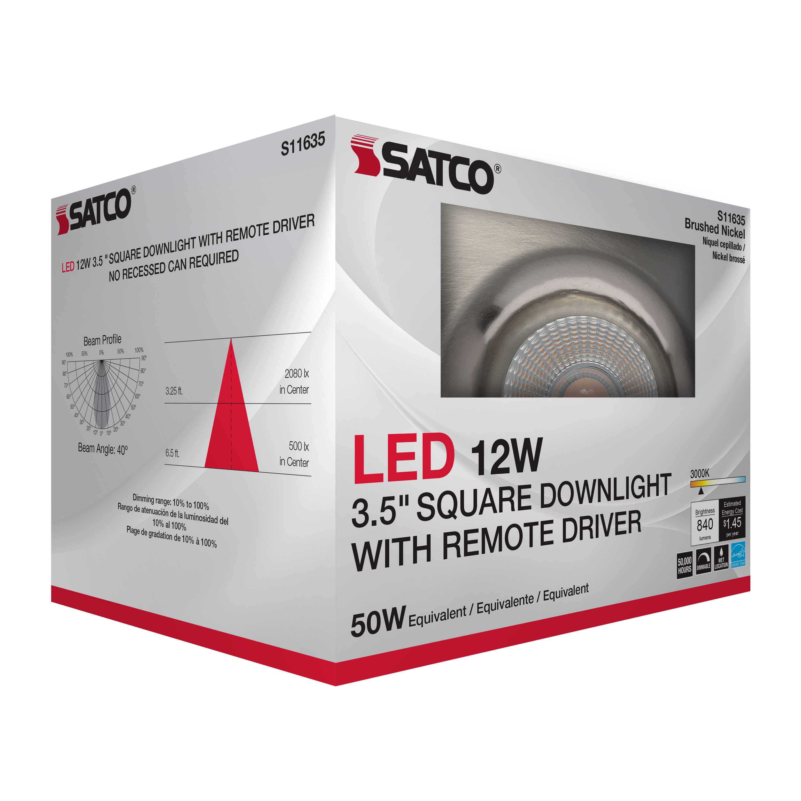 12WLED/DW/DNL3/930/SQ/RD/BN - S11635