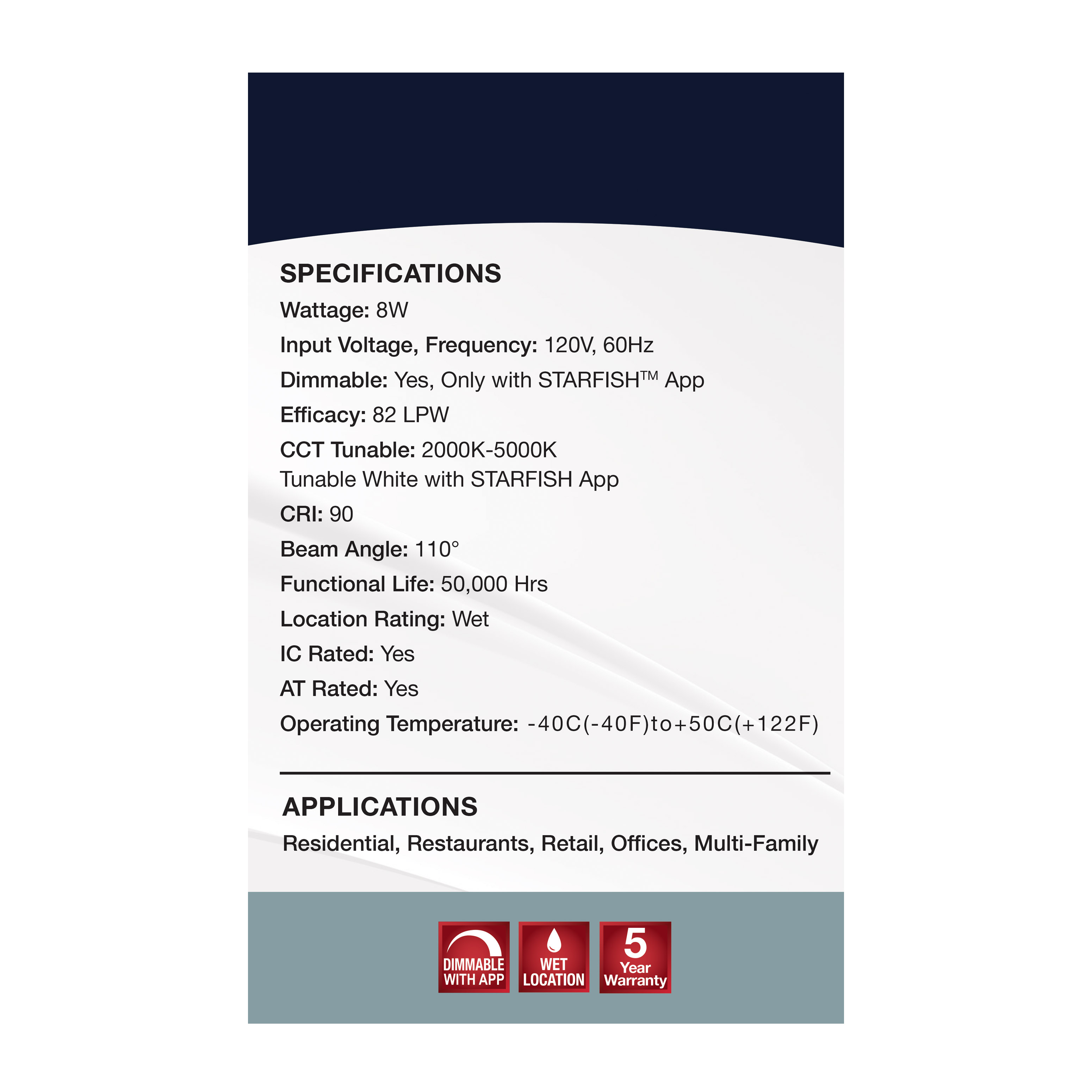 8WLED/DW/4/RGBTW/RND/WH - S11636