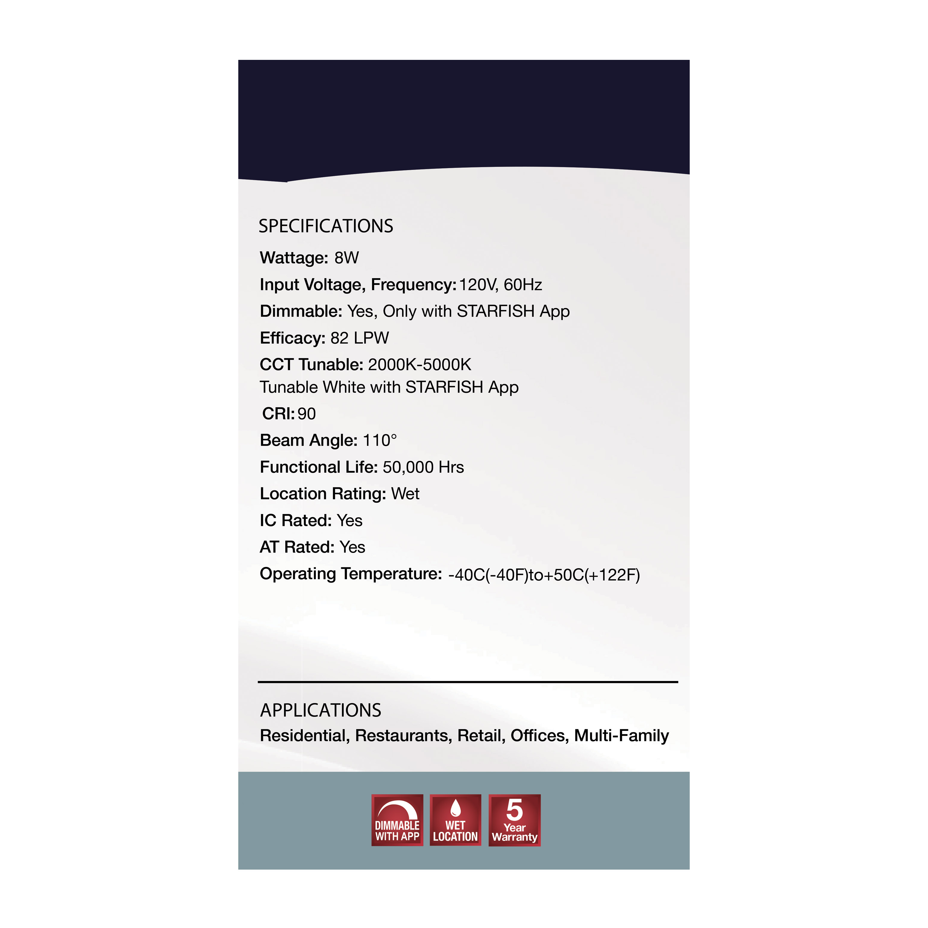 8WLED/RDL/4/RGBTW/RND/WH - S11638