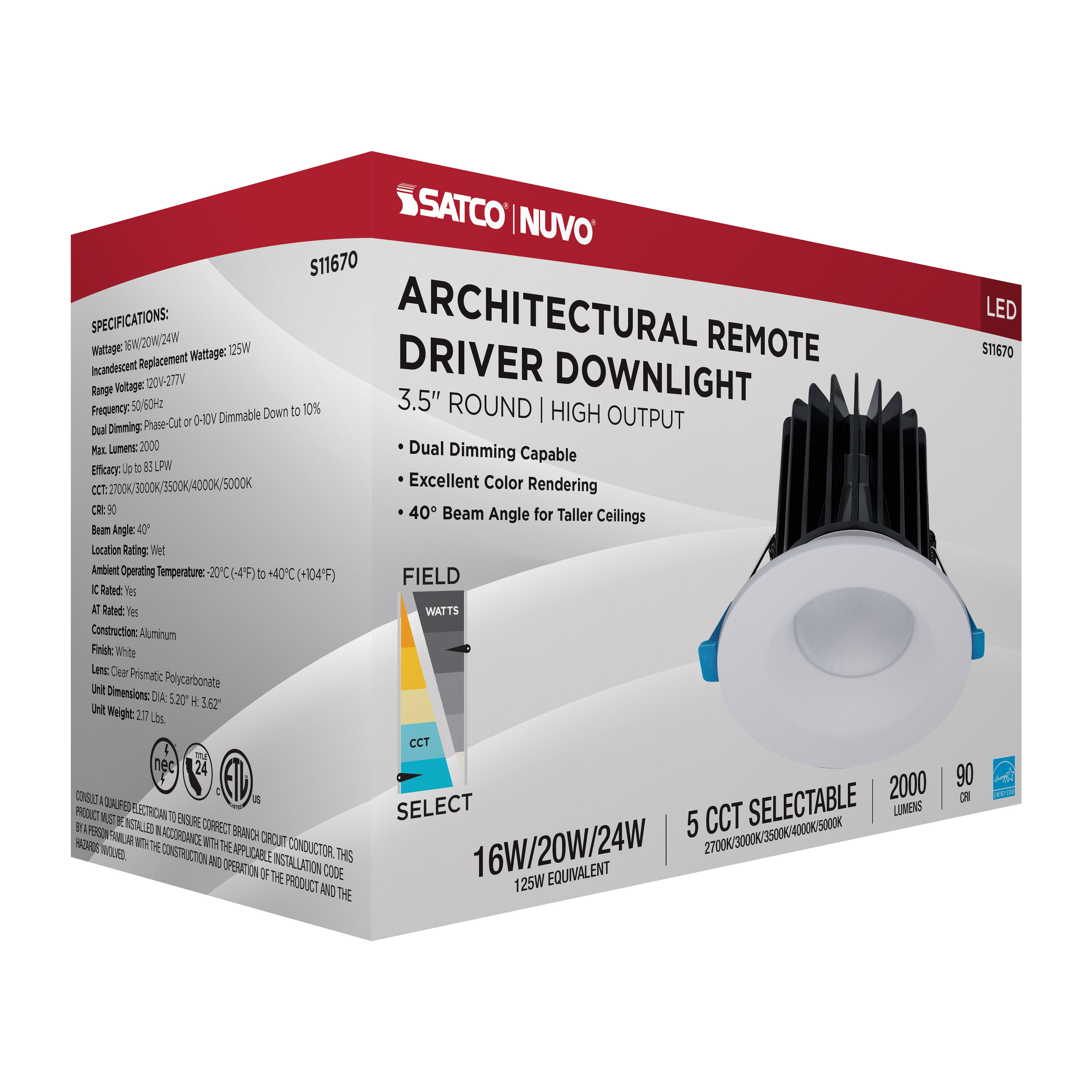 24WLED/DW/DNL3/FS/RND/DD/WH - S11670