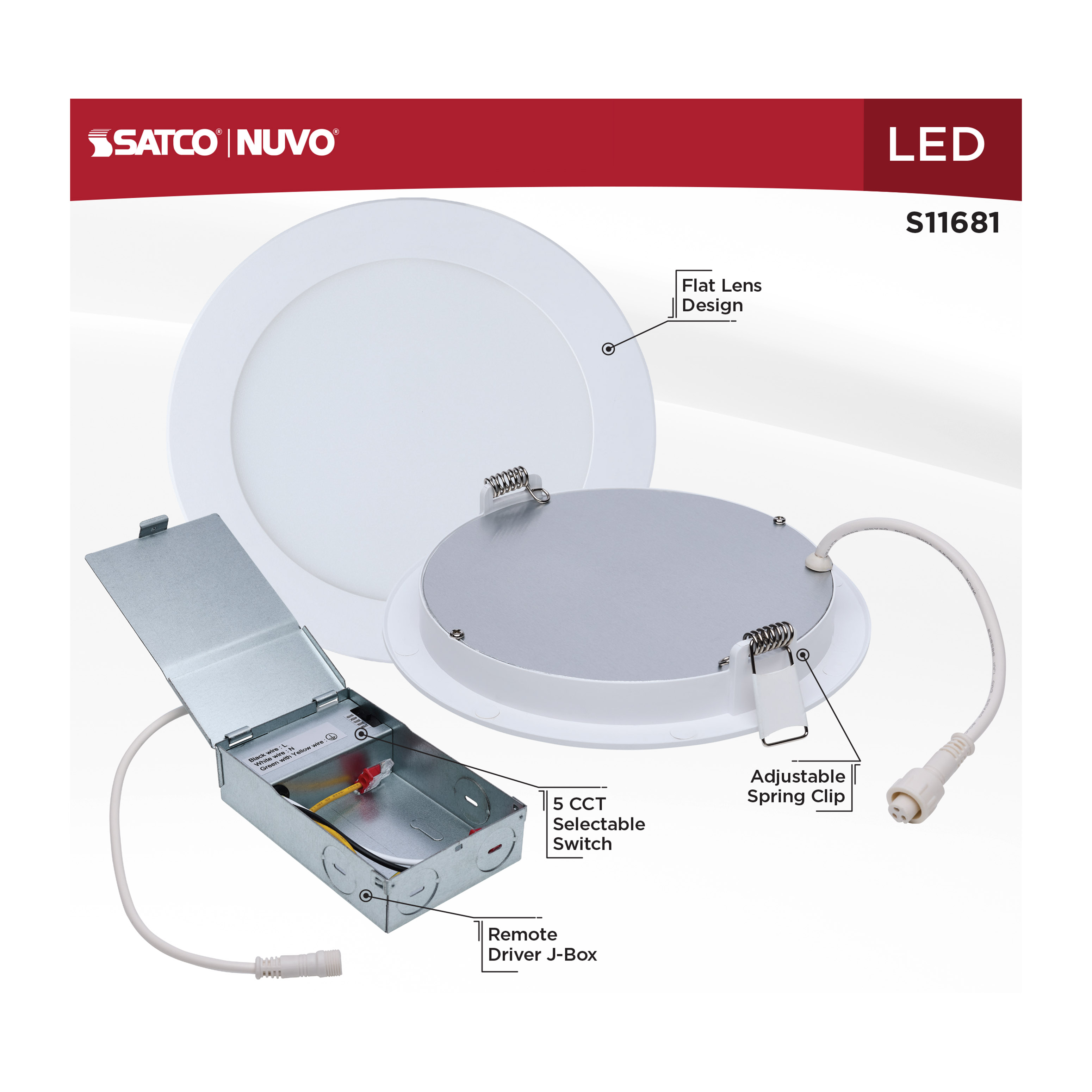 11WLED/DW/6/CCT/RND/FL/RD - S11681