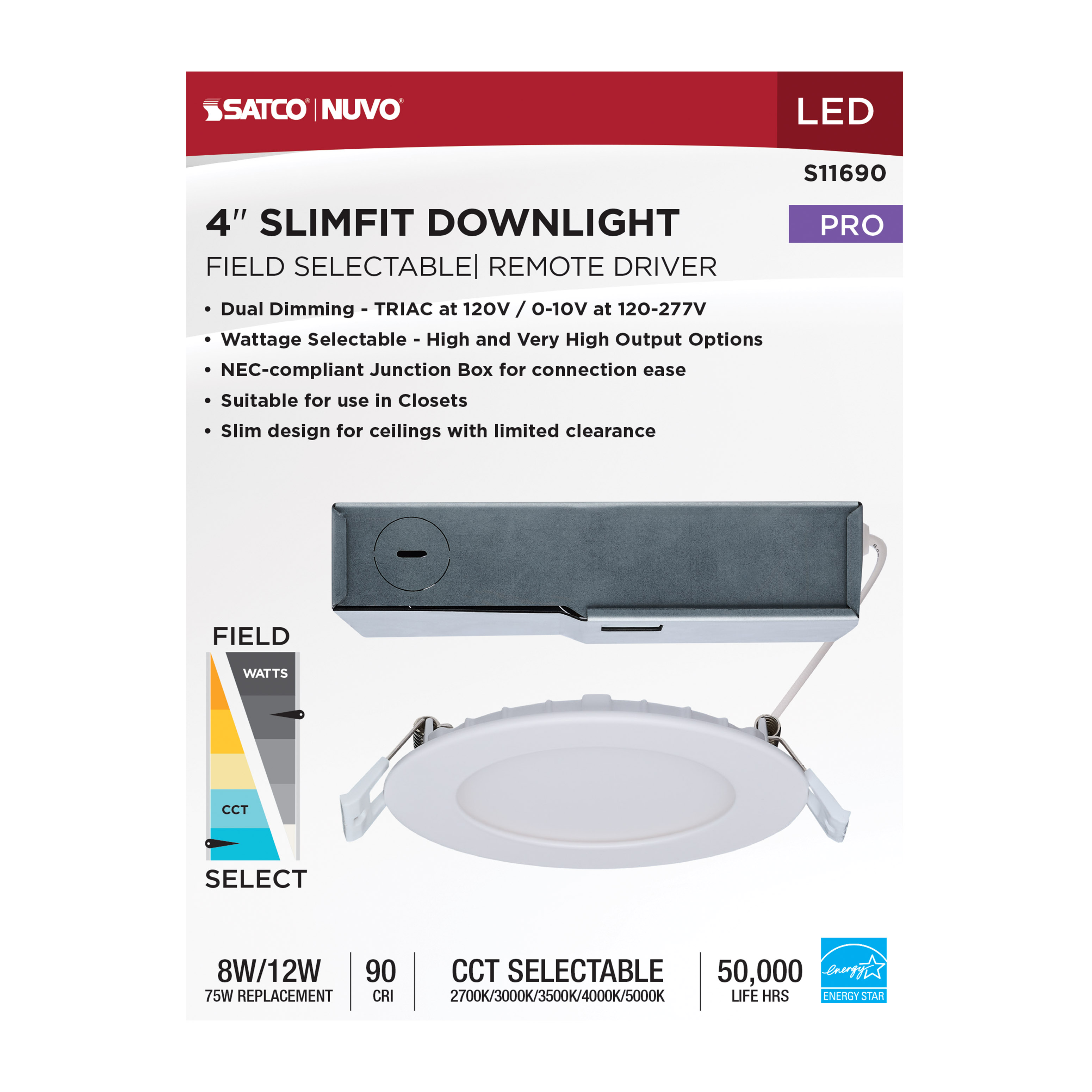 12WLED/DW/4/FS/RND/FL/DD - S11690