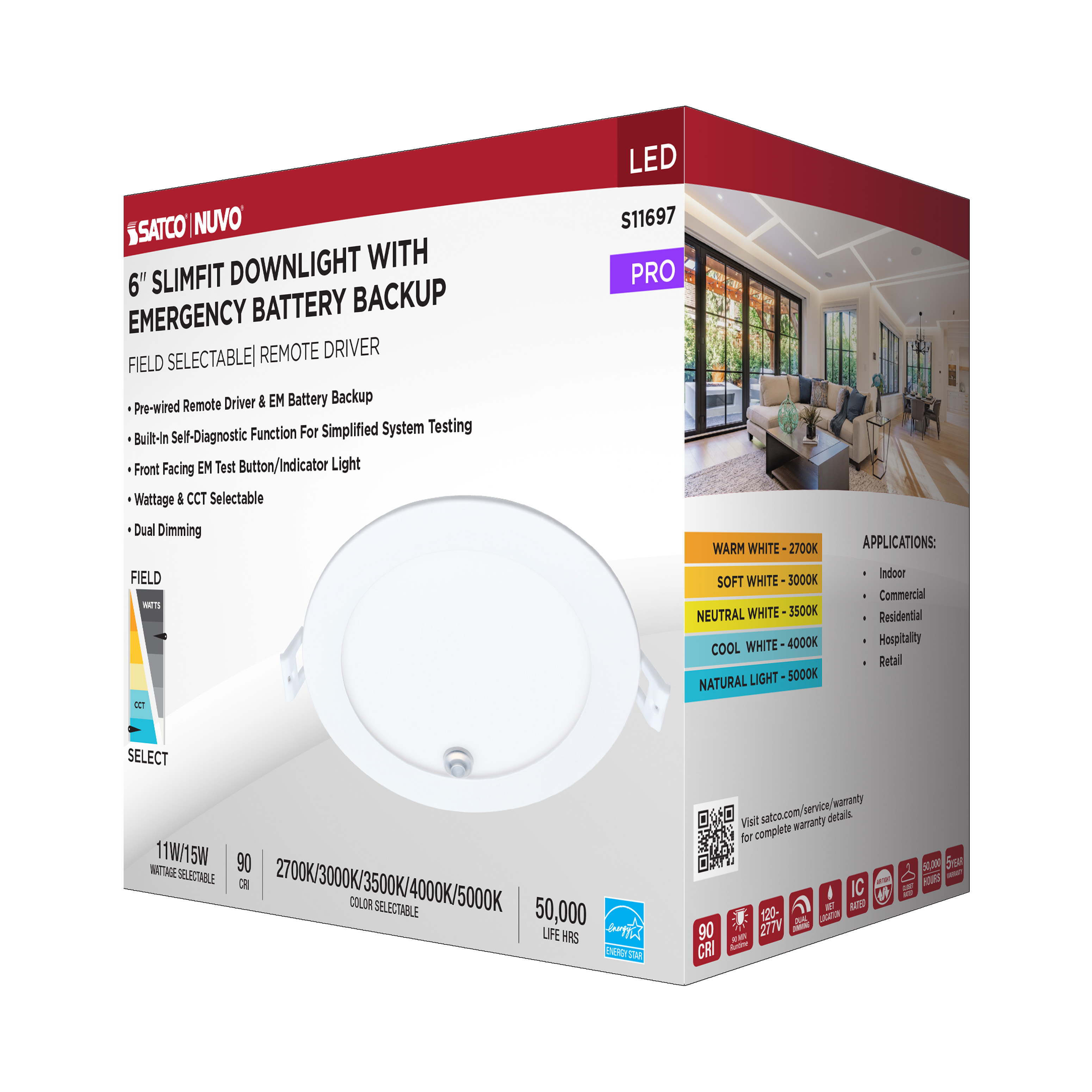 15WLED/DW/6/FS/RND/FL/DD/EM - S11697