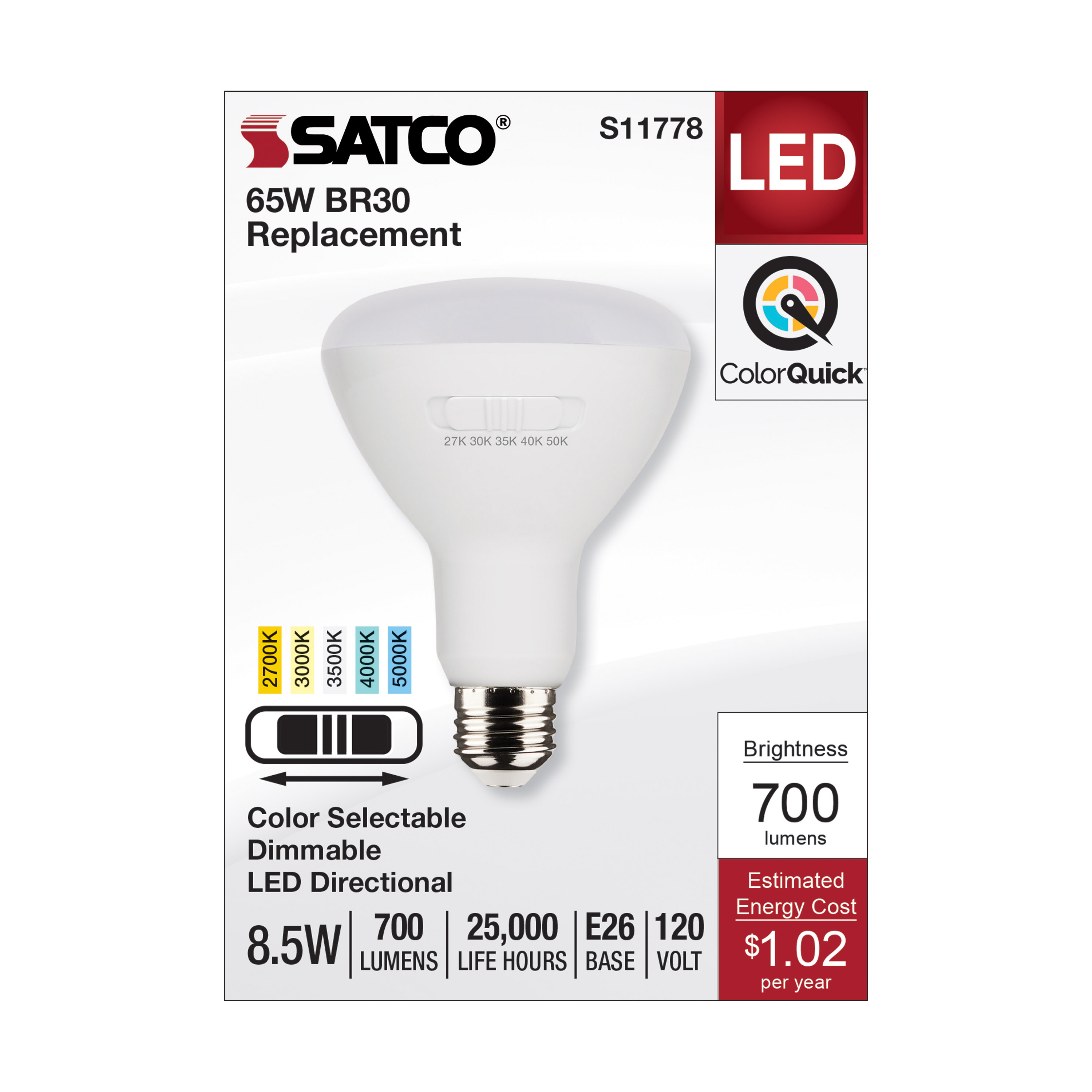 8.5BR30/LED/5CCT/E26/120V - S11778