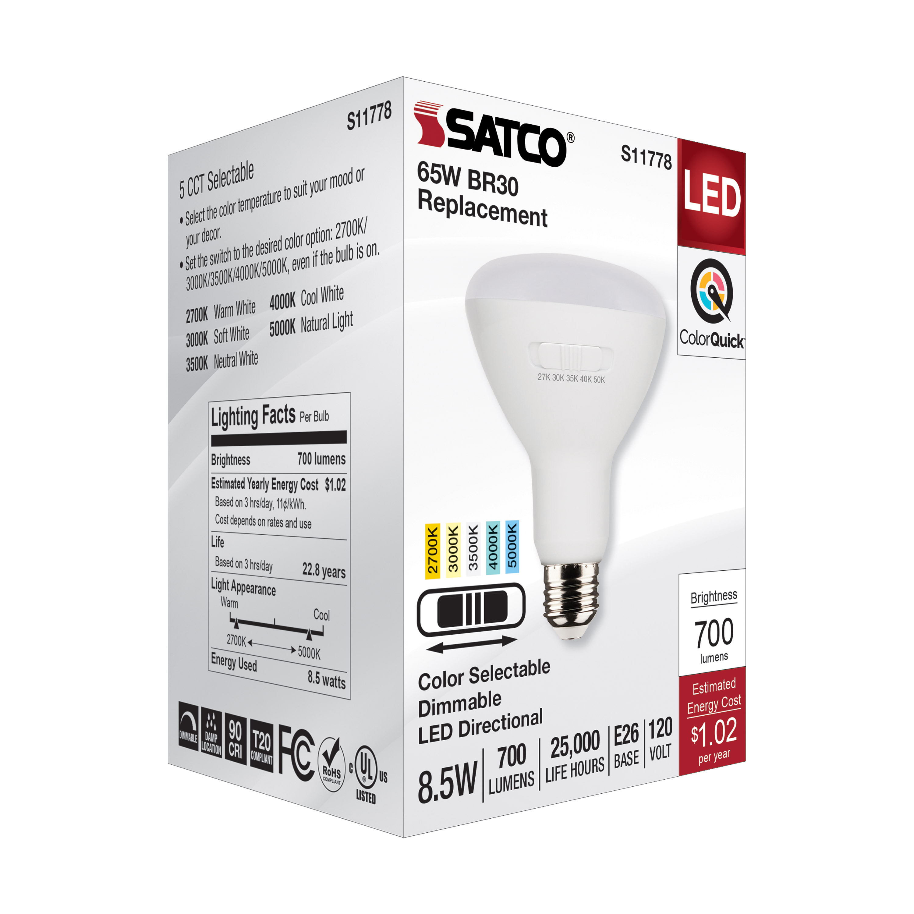 8.5BR30/LED/5CCT/E26/120V - S11778