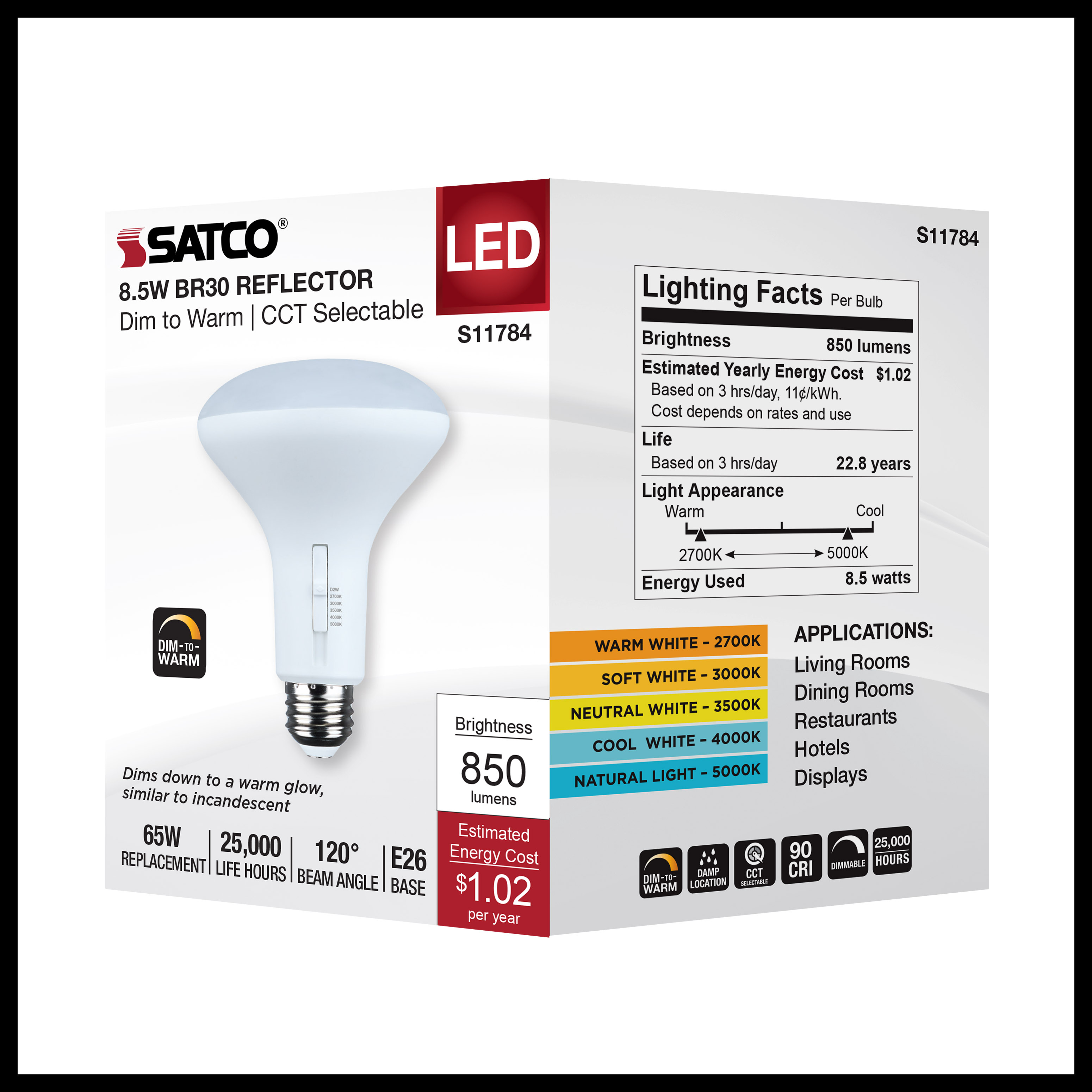 8.5BR30/LED/5CCT/WD/120V - S11784