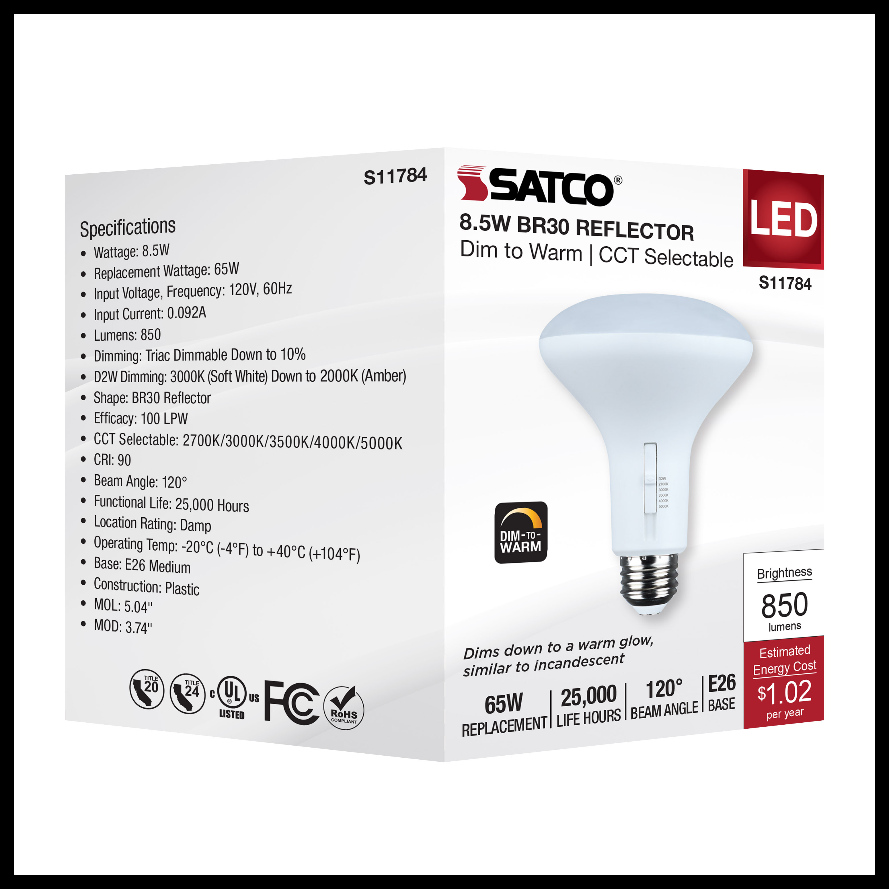 8.5BR30/LED/5CCT/WD/120V - S11784