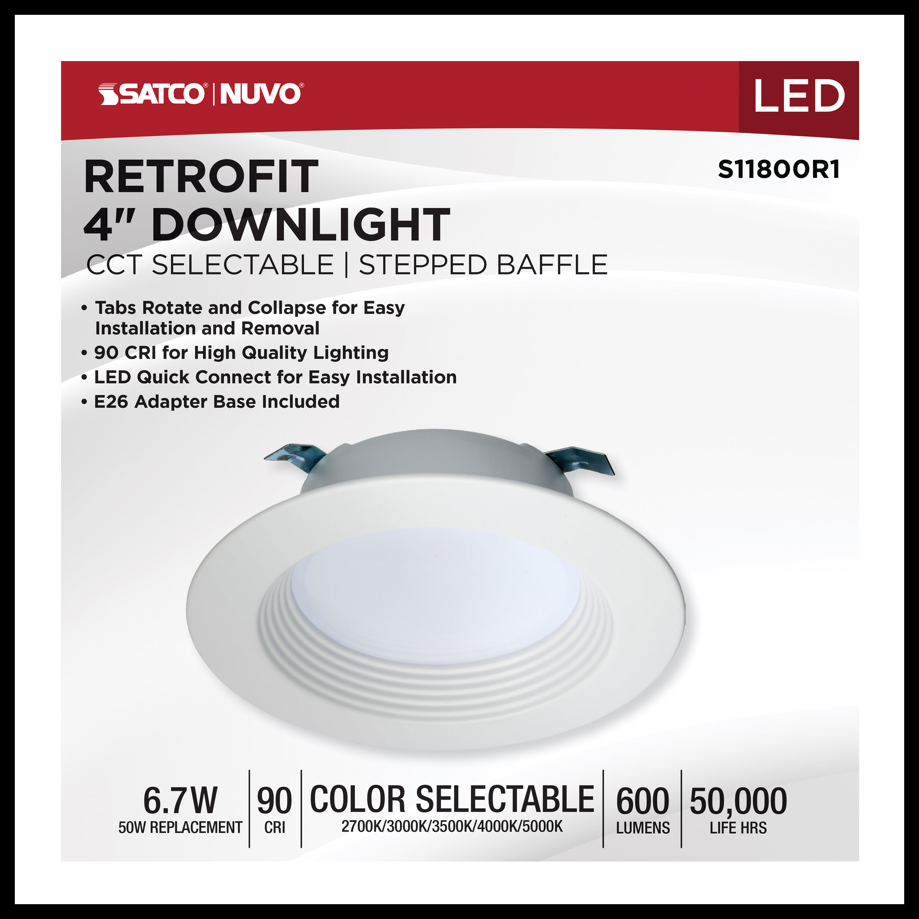 6.7WLED/RDL/4/5CCT-SEL/RD - S11800R1