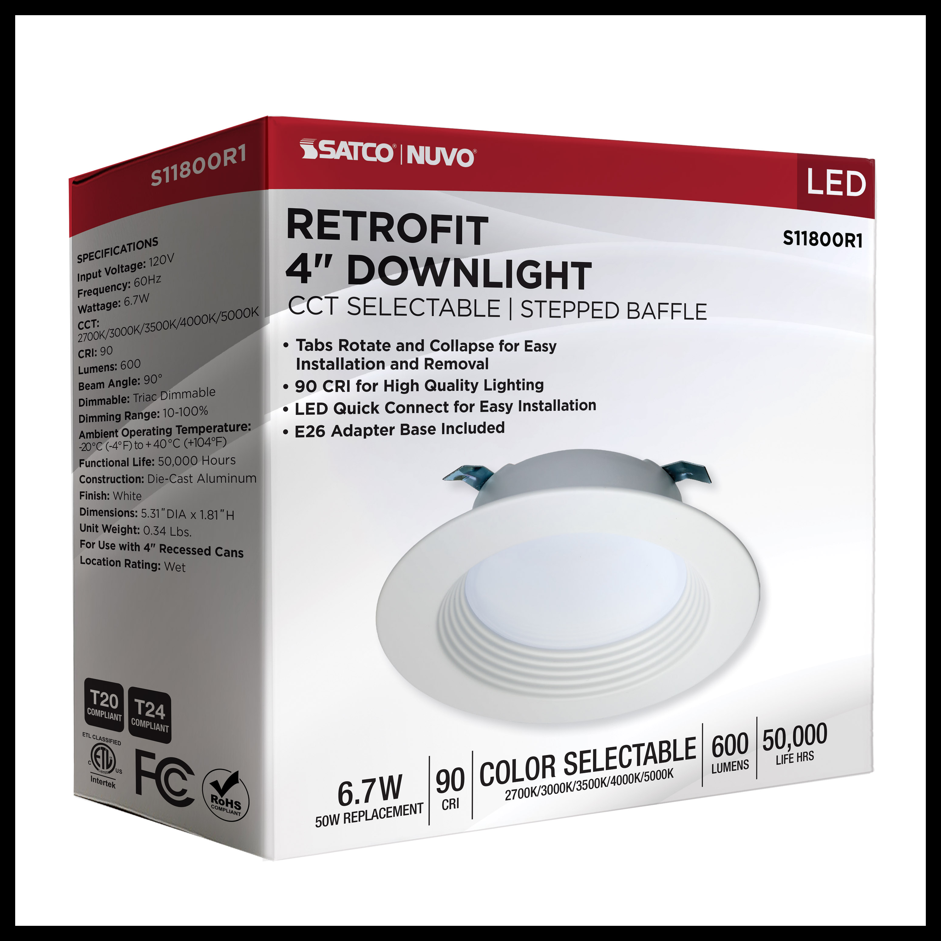 6.7WLED/RDL/4/5CCT-SEL/RD - S11800R1