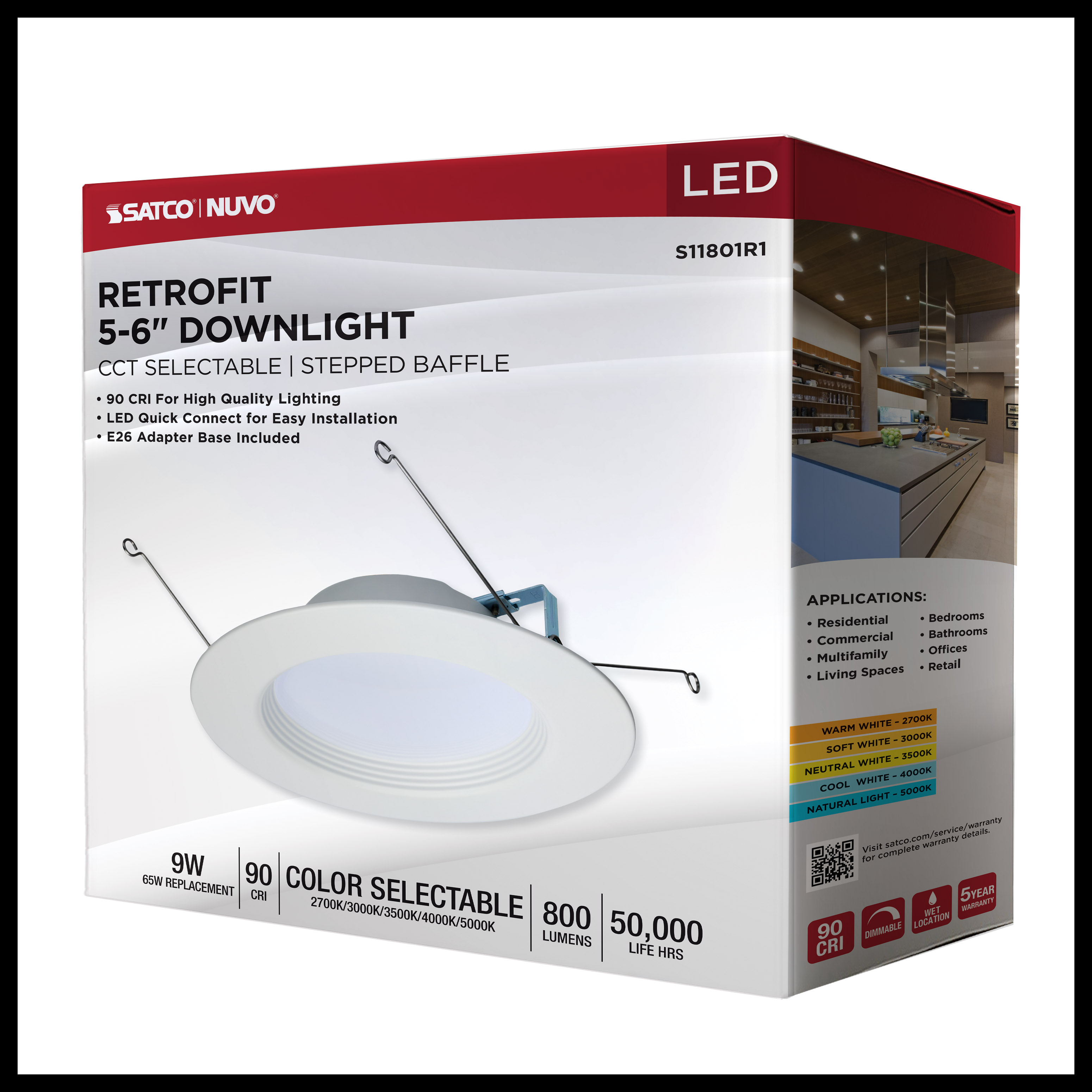 9WLED/RDL/5-6/5CCT-SEL/RD - S11801R1