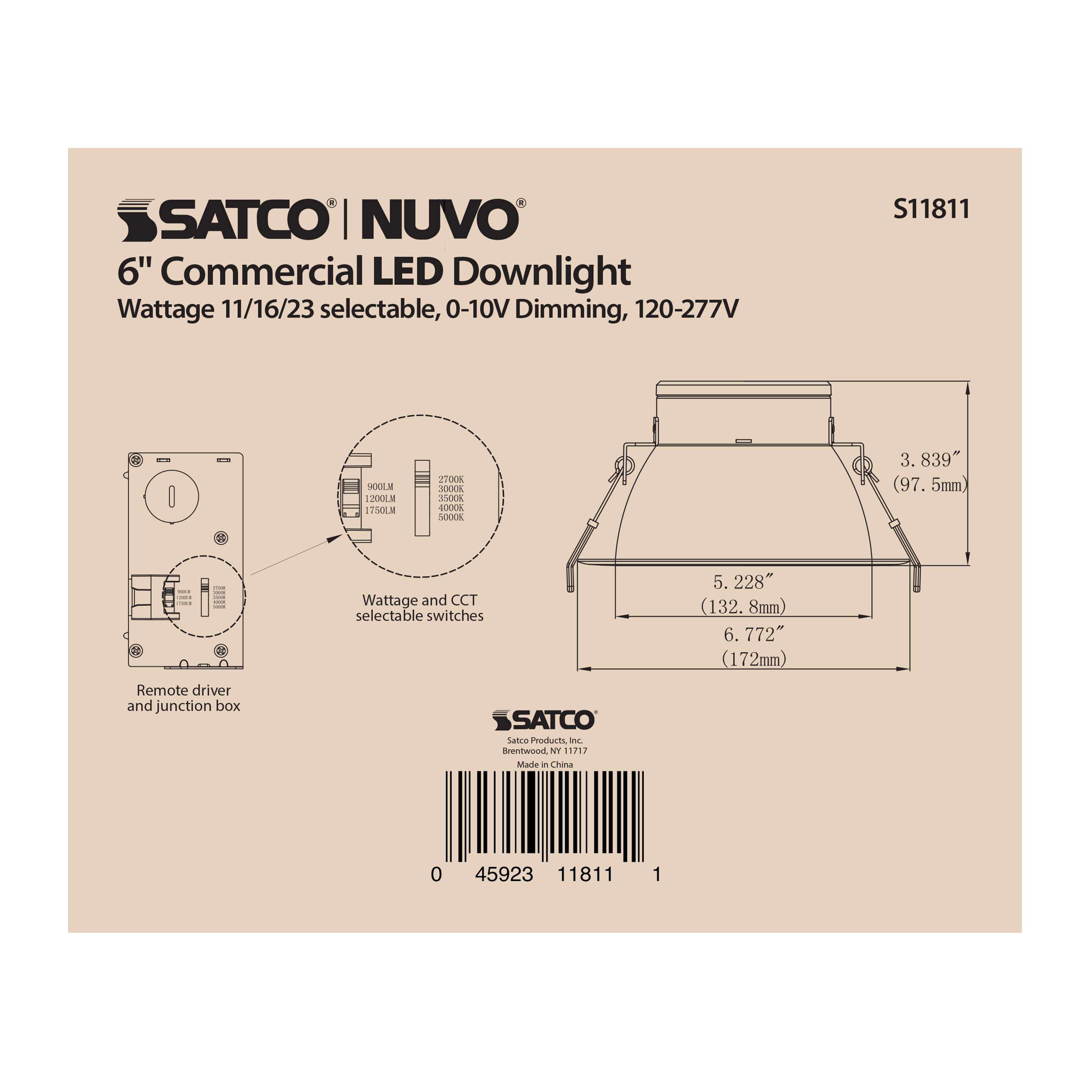 23WLED/CDL/6/ADJ-CCT/80D - S11811