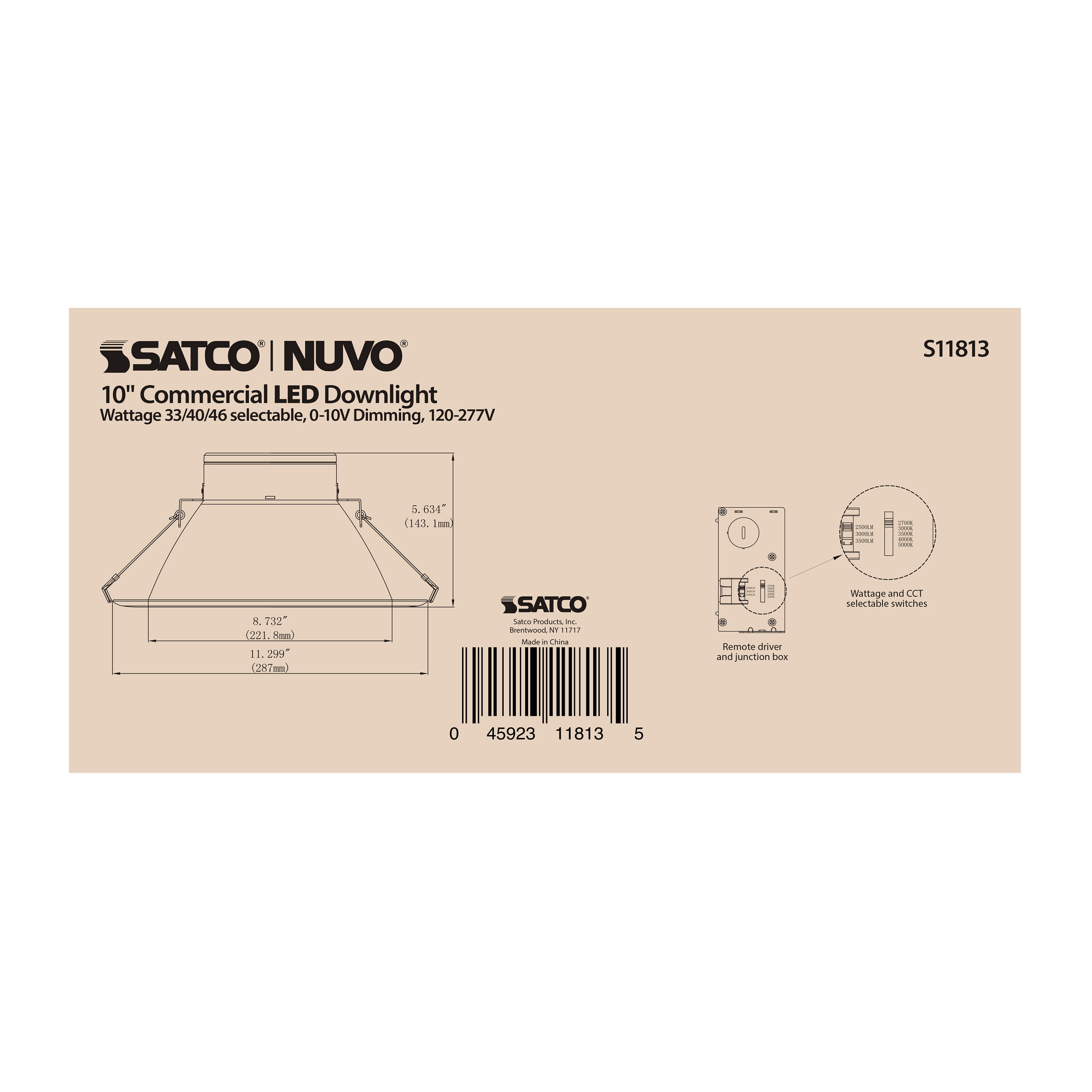 46WLED/CDL/10/ADJ-CCT/80D - S11813