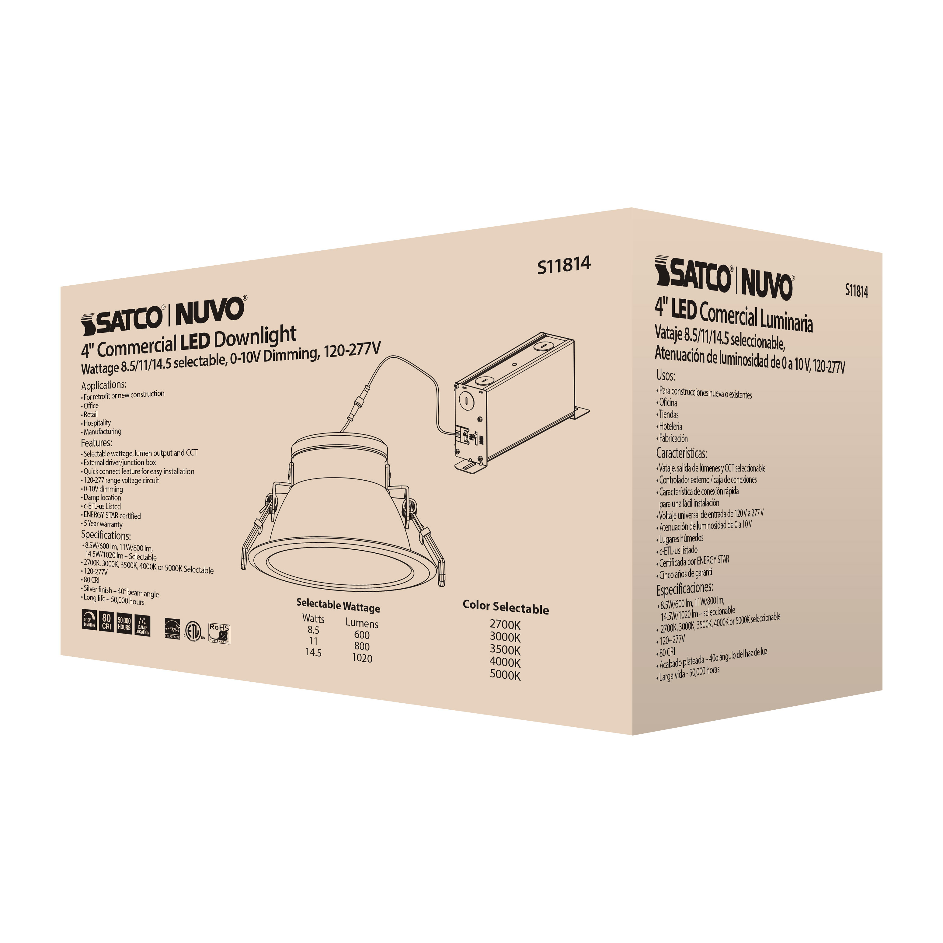 14.5WLED/CDL/4/ADJ-CCT/40D - S11814