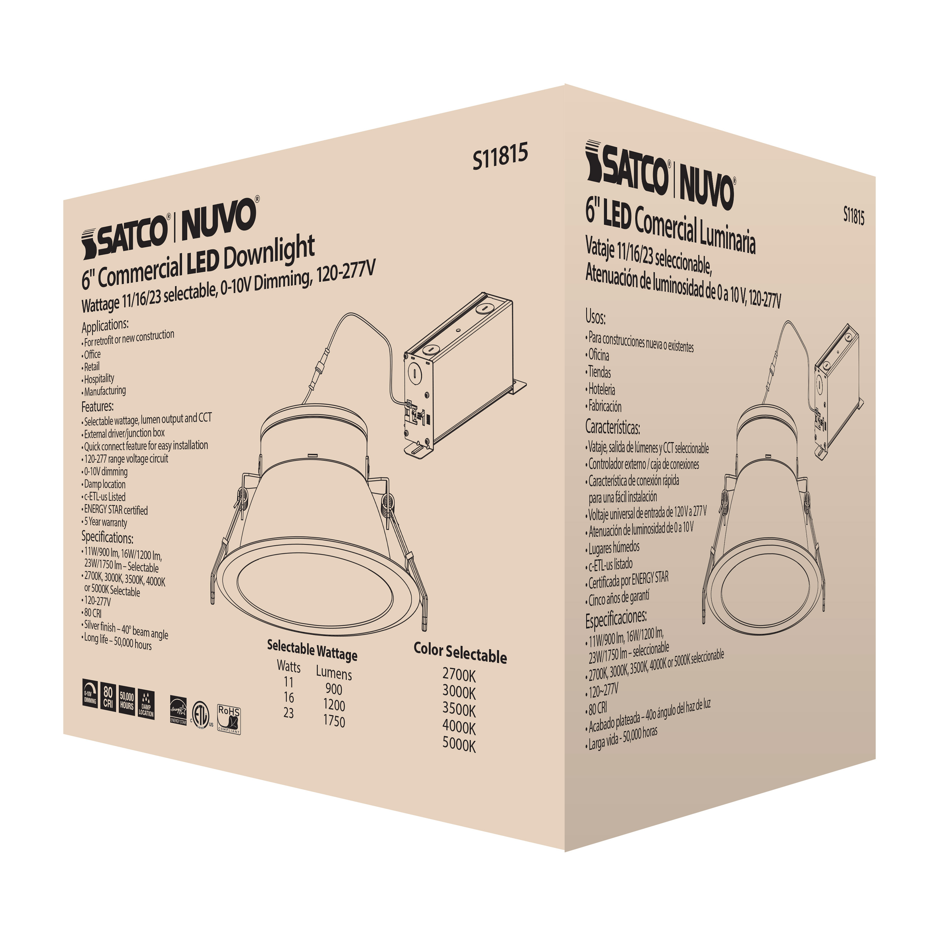 S11815 23WLED/CDL/6/ADJ-CCT/40D