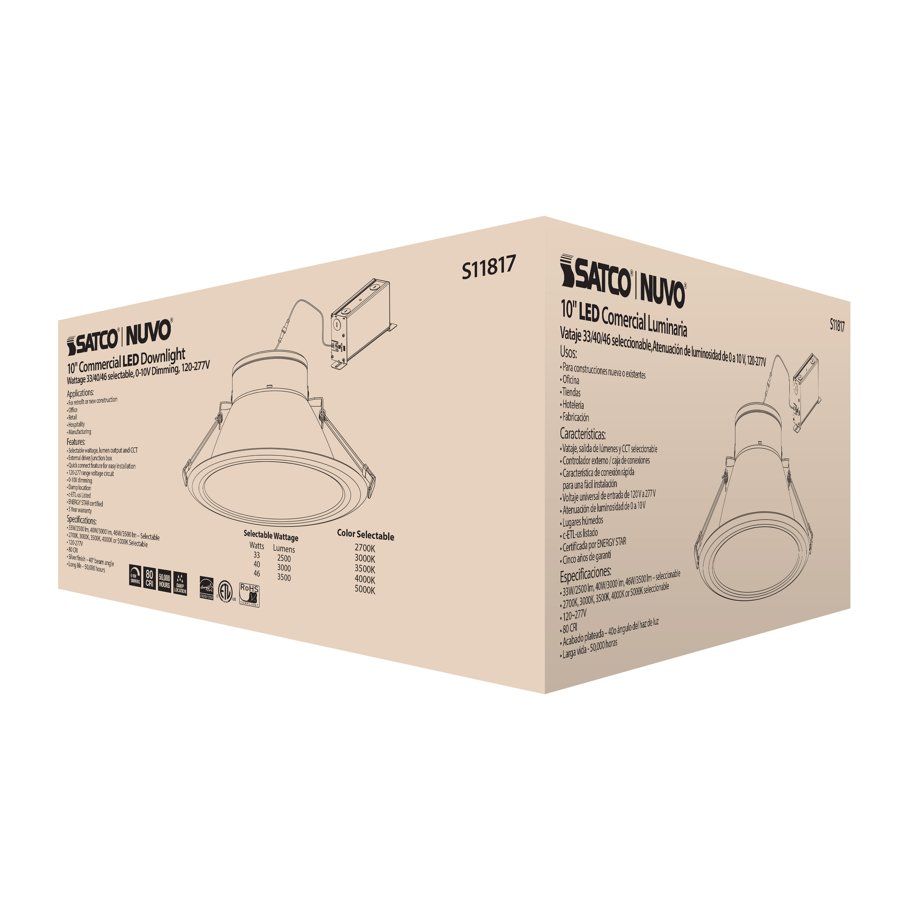 46WLED/CDL/10/ADJ-CCT/40D - S11817