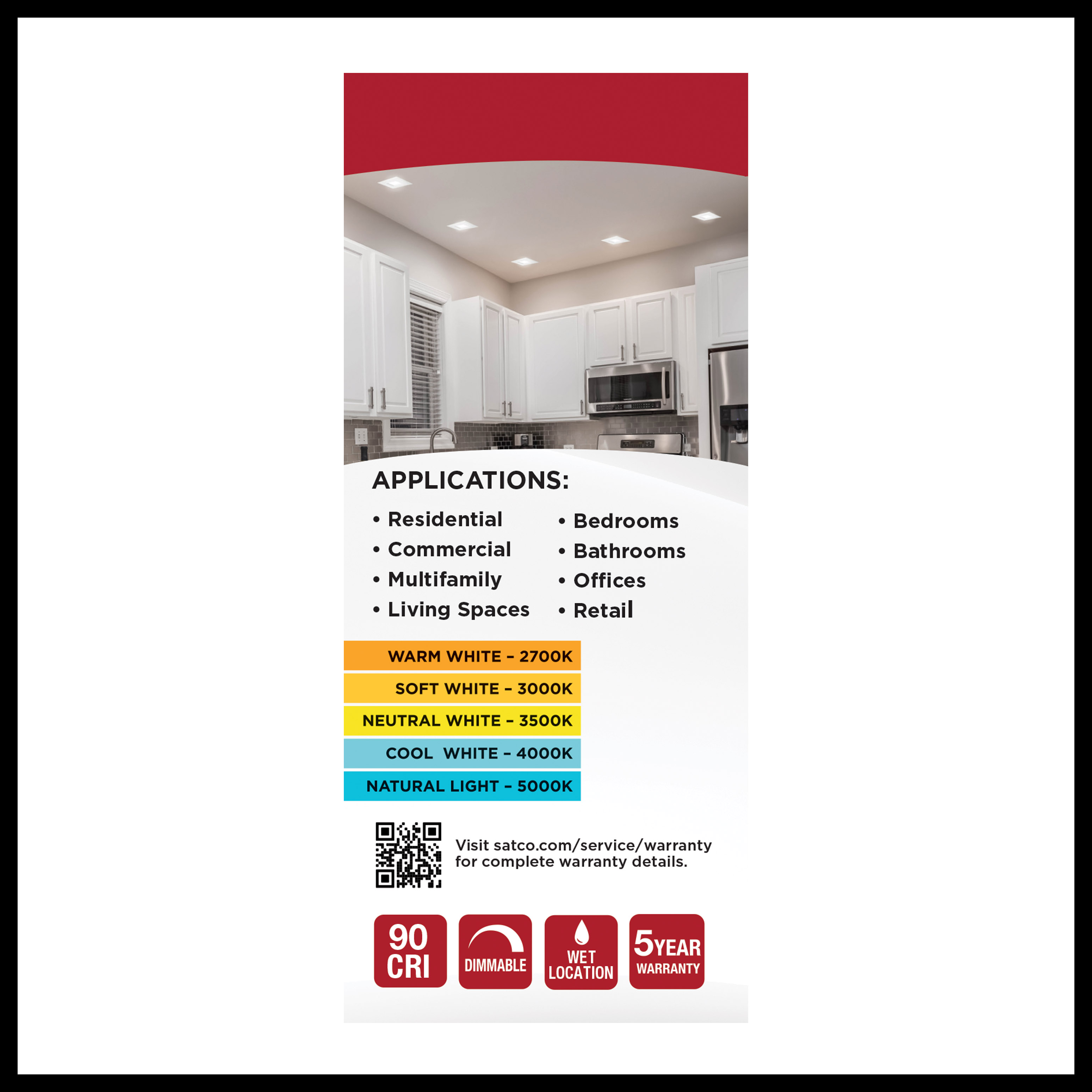 6.7WLED/RDL/4/5CCT-SEL/SQ - S11820R1