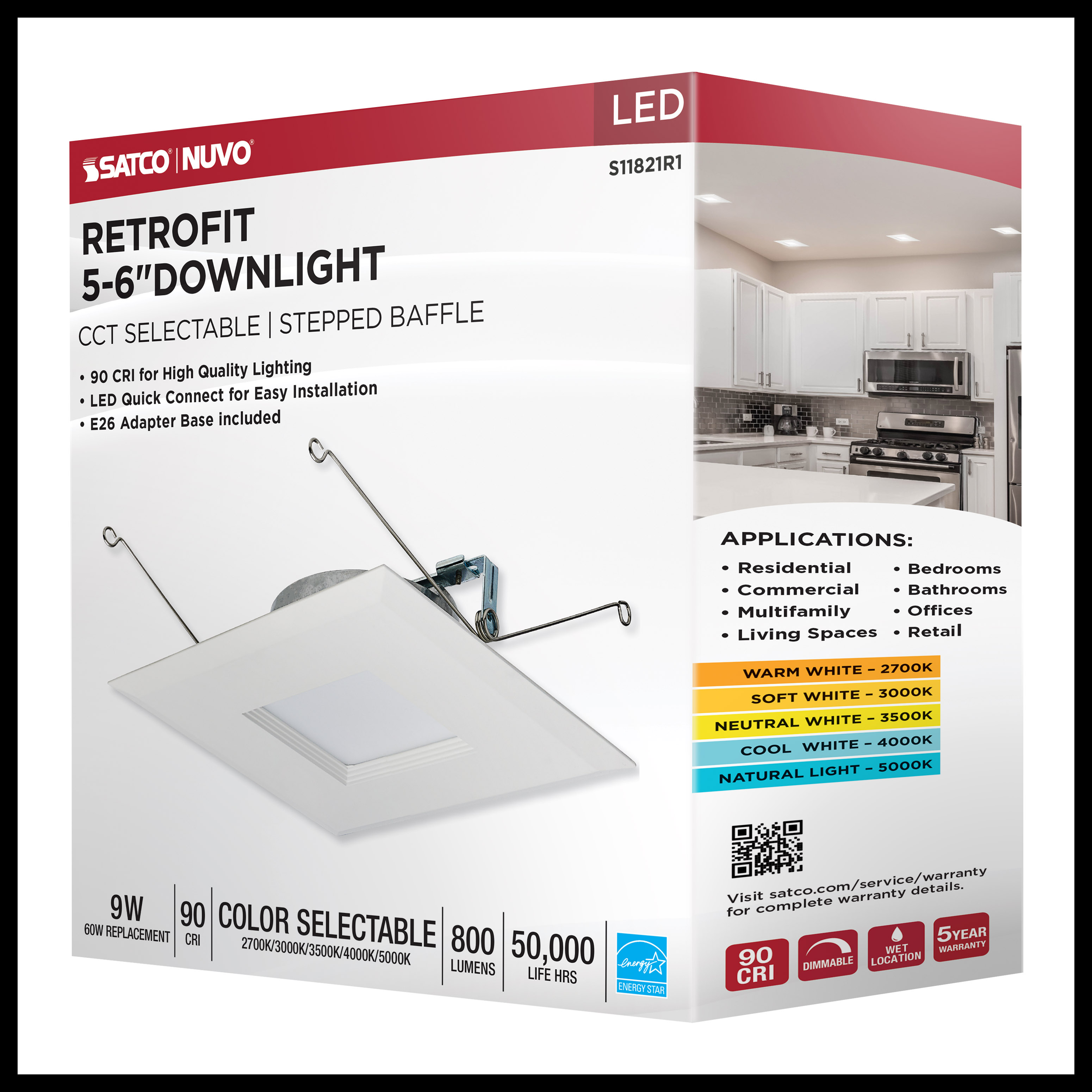 9WLED/RDL/5-6/5CCT-SEL/SQ - S11821R1