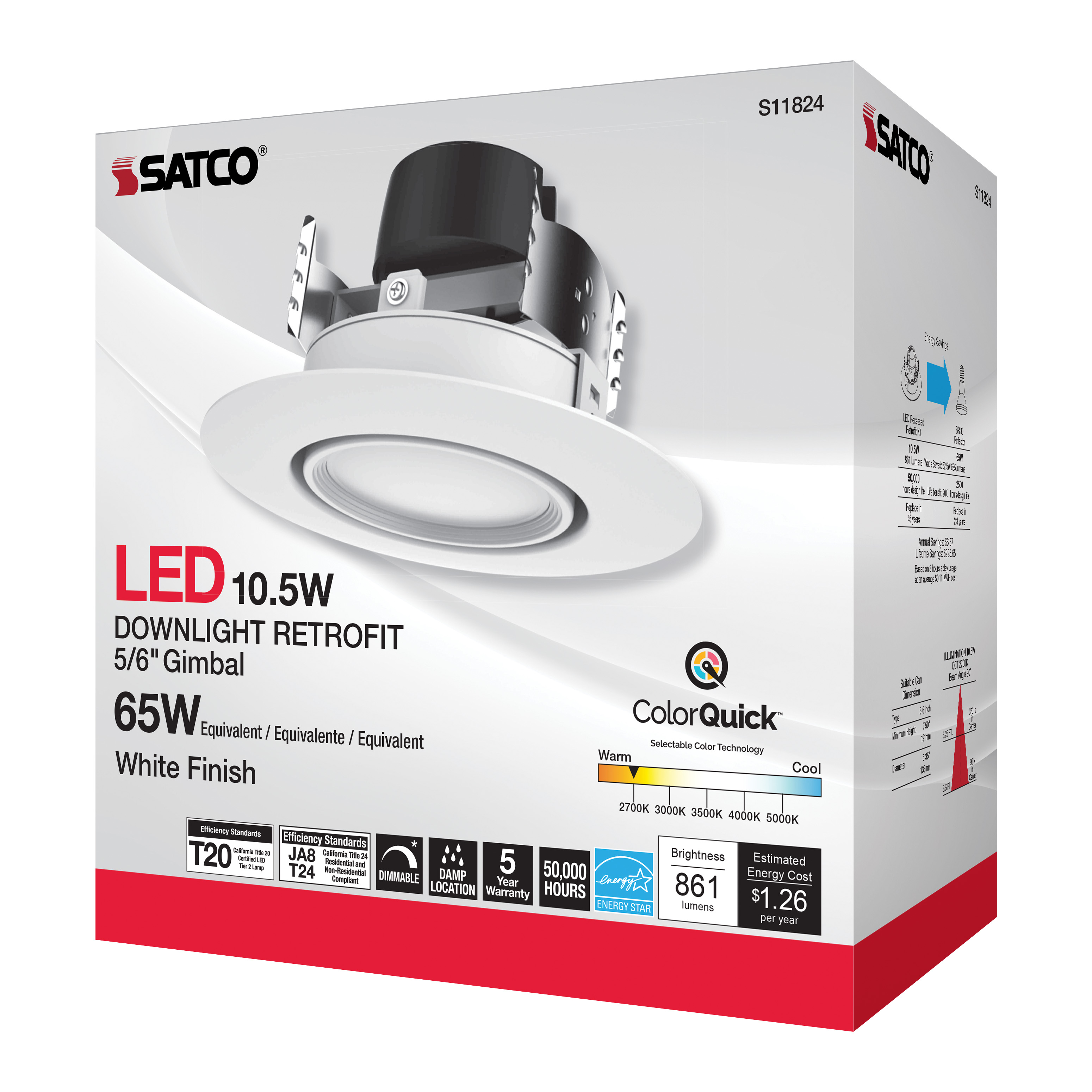 10.5WLED/DIR/5-6/90'/CCT-SEL - S11824