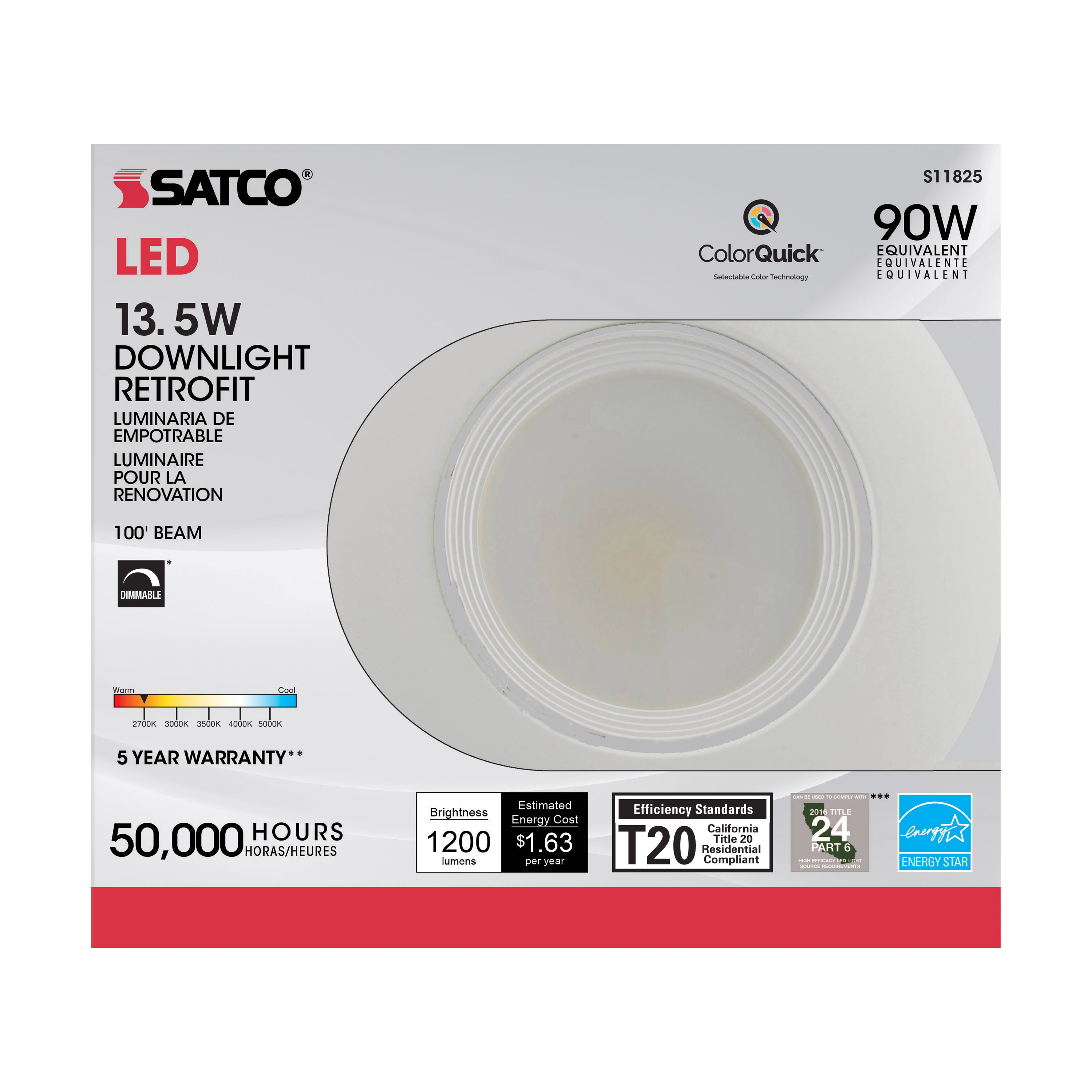 13.5WLED/RDL/5-6/CCT-SEL/120V - S11825