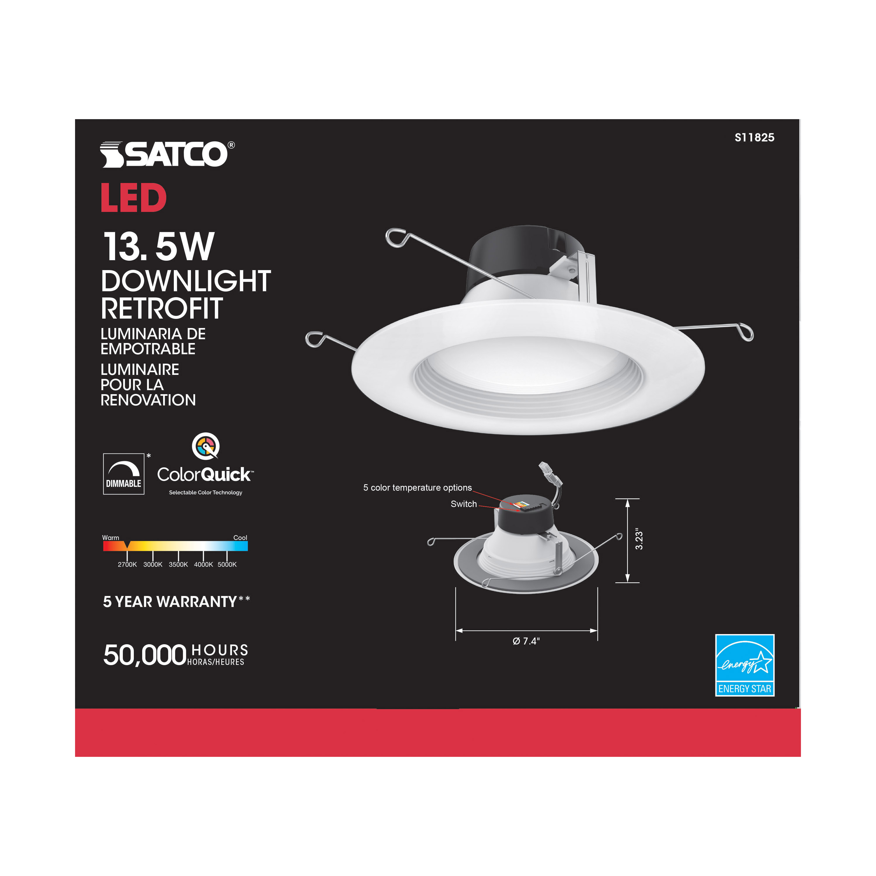 13.5WLED/RDL/5-6/CCT-SEL/120V - S11825