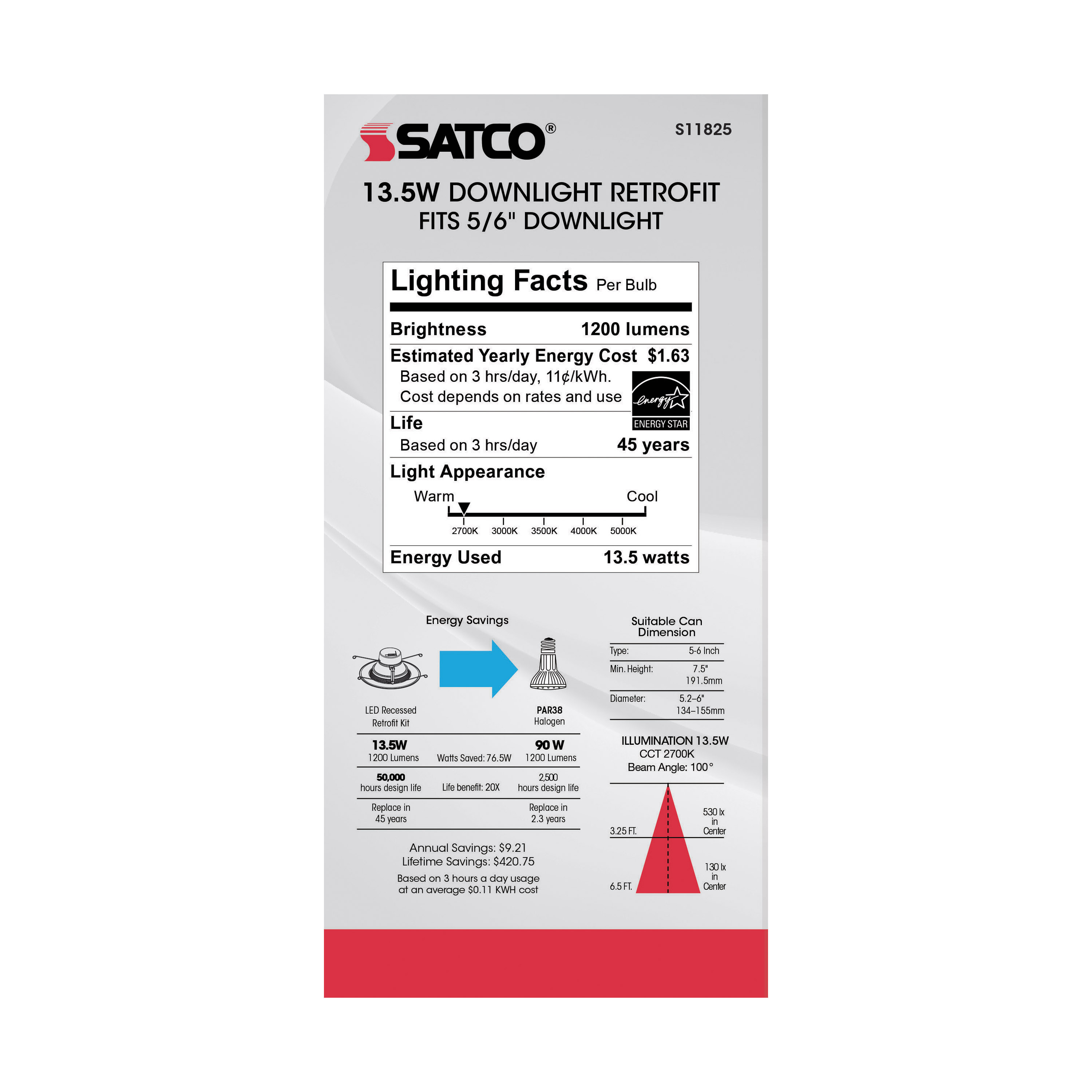 13.5WLED/RDL/5-6/CCT-SEL/120V - S11825