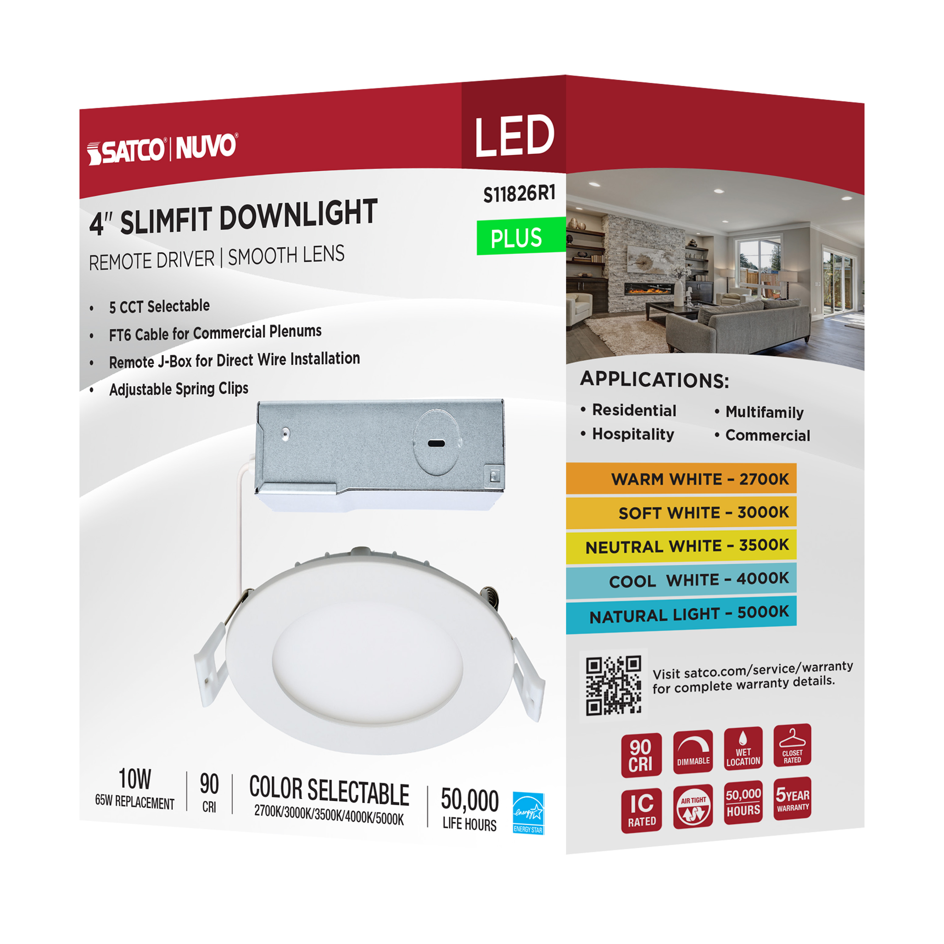 10WLED/DW/EL/4/CCT-SEL/RND/RD - S11826R1